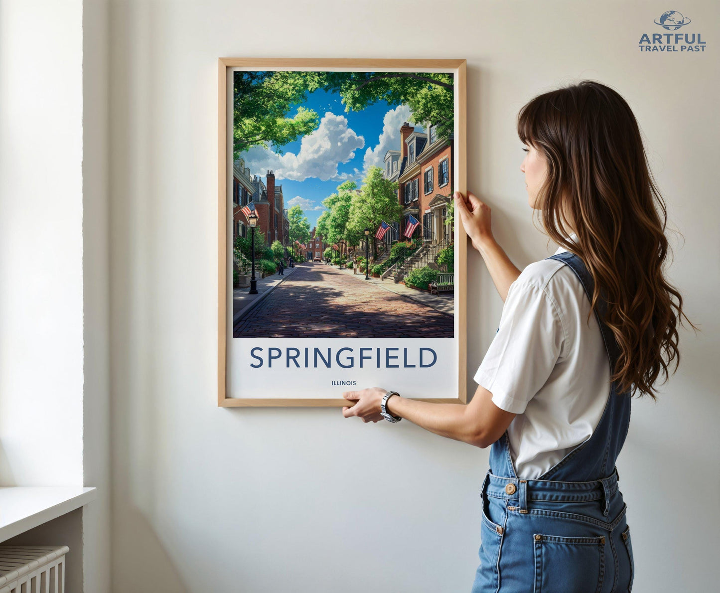 Springfield Poster | Illinois Wall Art | America Decor