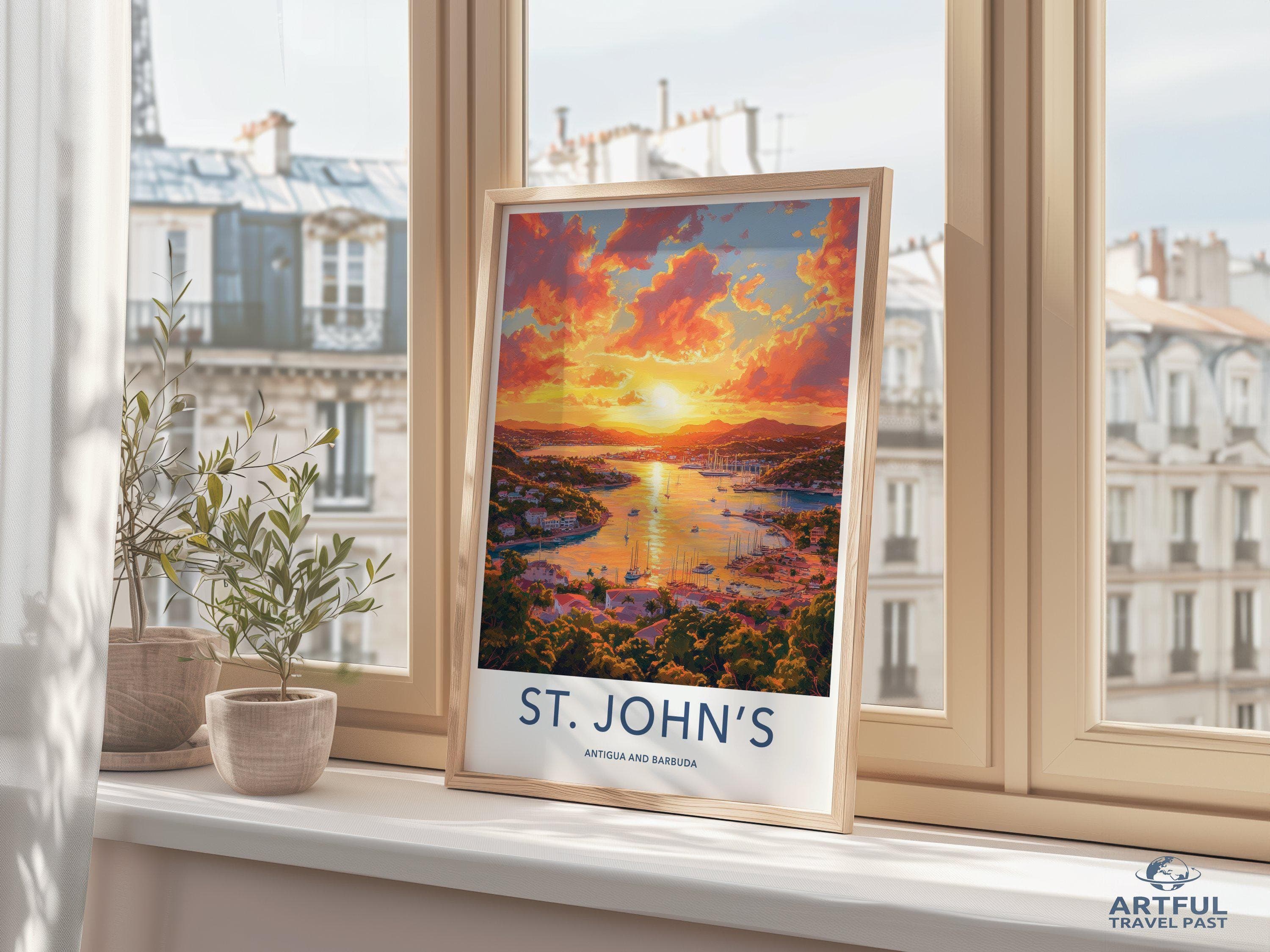 St. John’s Poster - Antigua and Barbuda