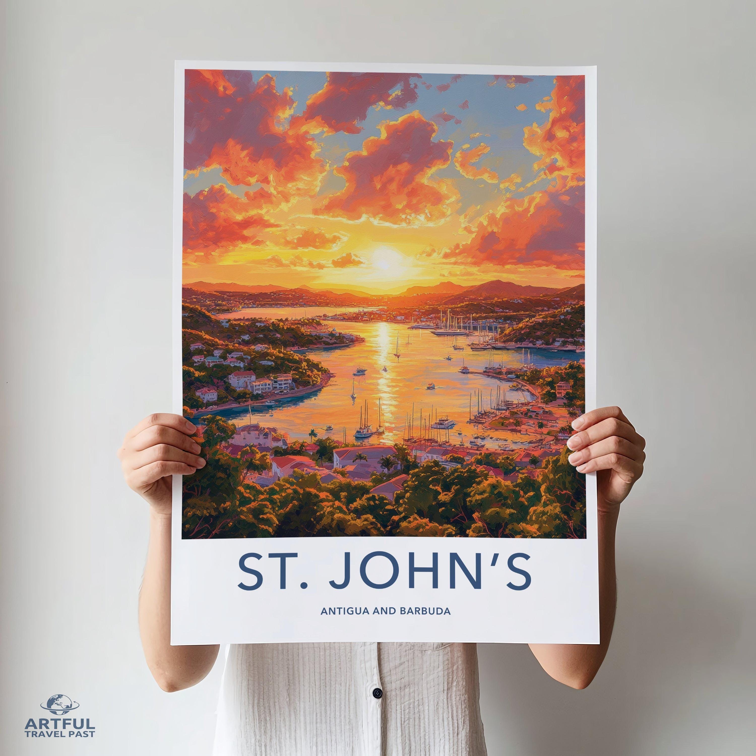 St. John’s Poster - Antigua and Barbuda