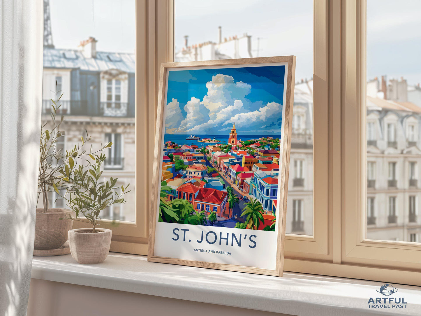 St. John’s Poster | Antigua and Barbuda Wall Art