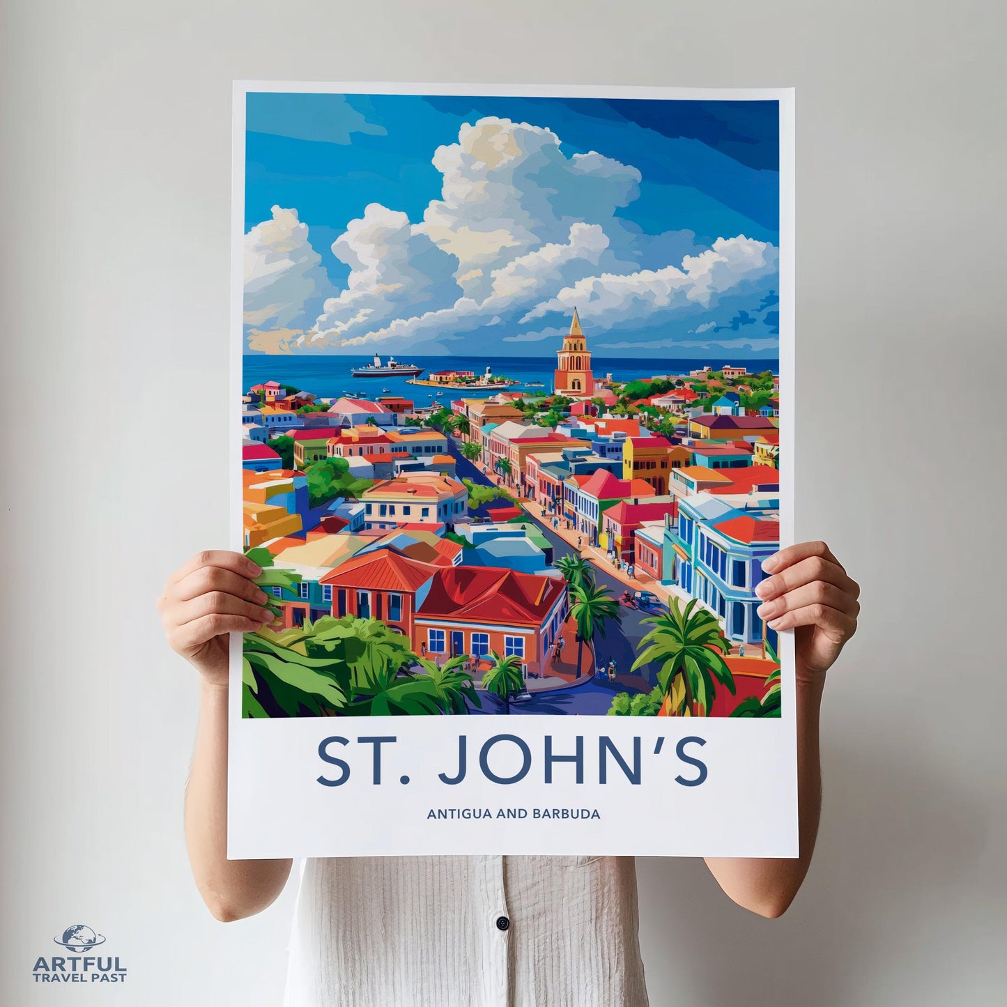 St. John’s Poster | Antigua and Barbuda Wall Art