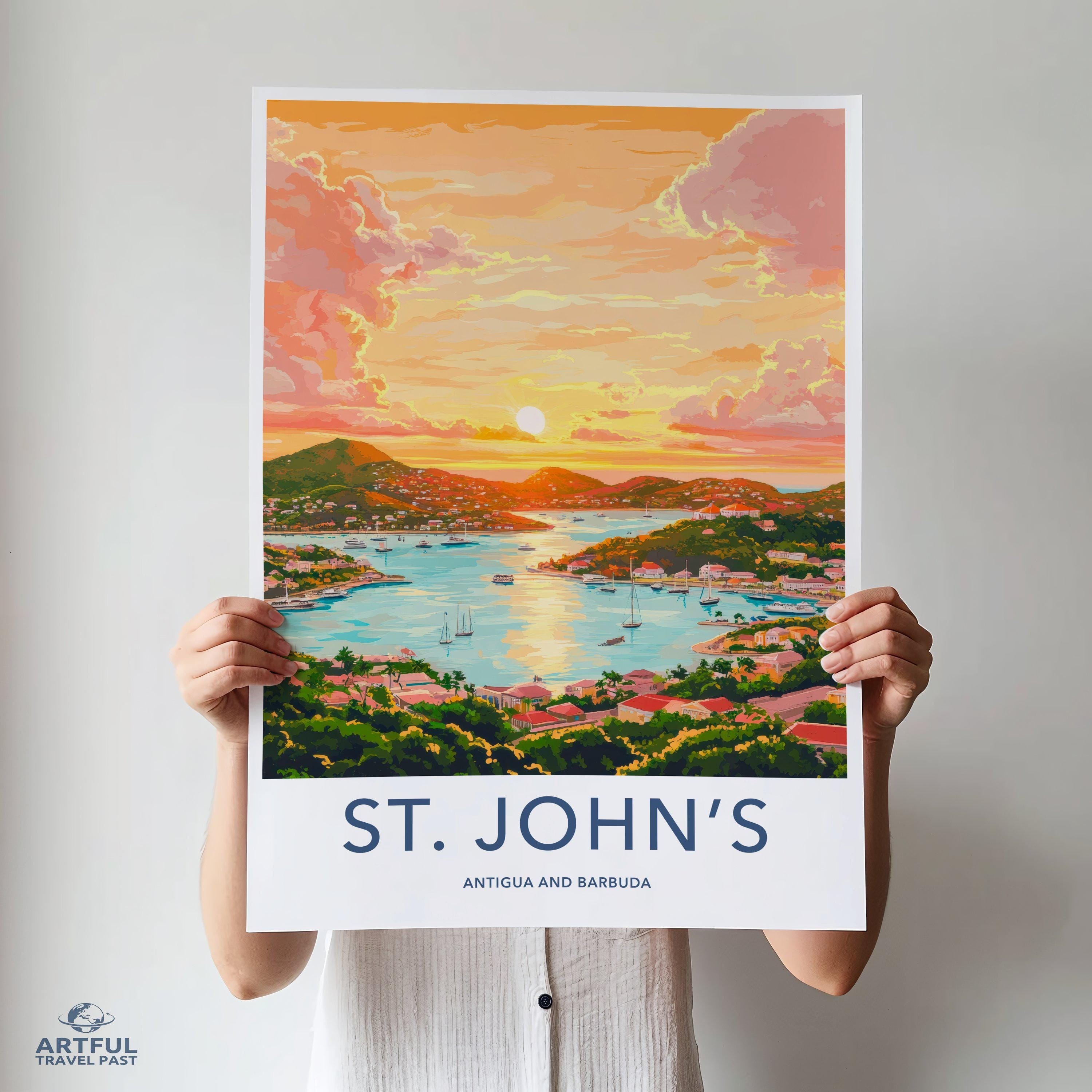 St. John’s Poster - Antigua and Barbuda Wall Art