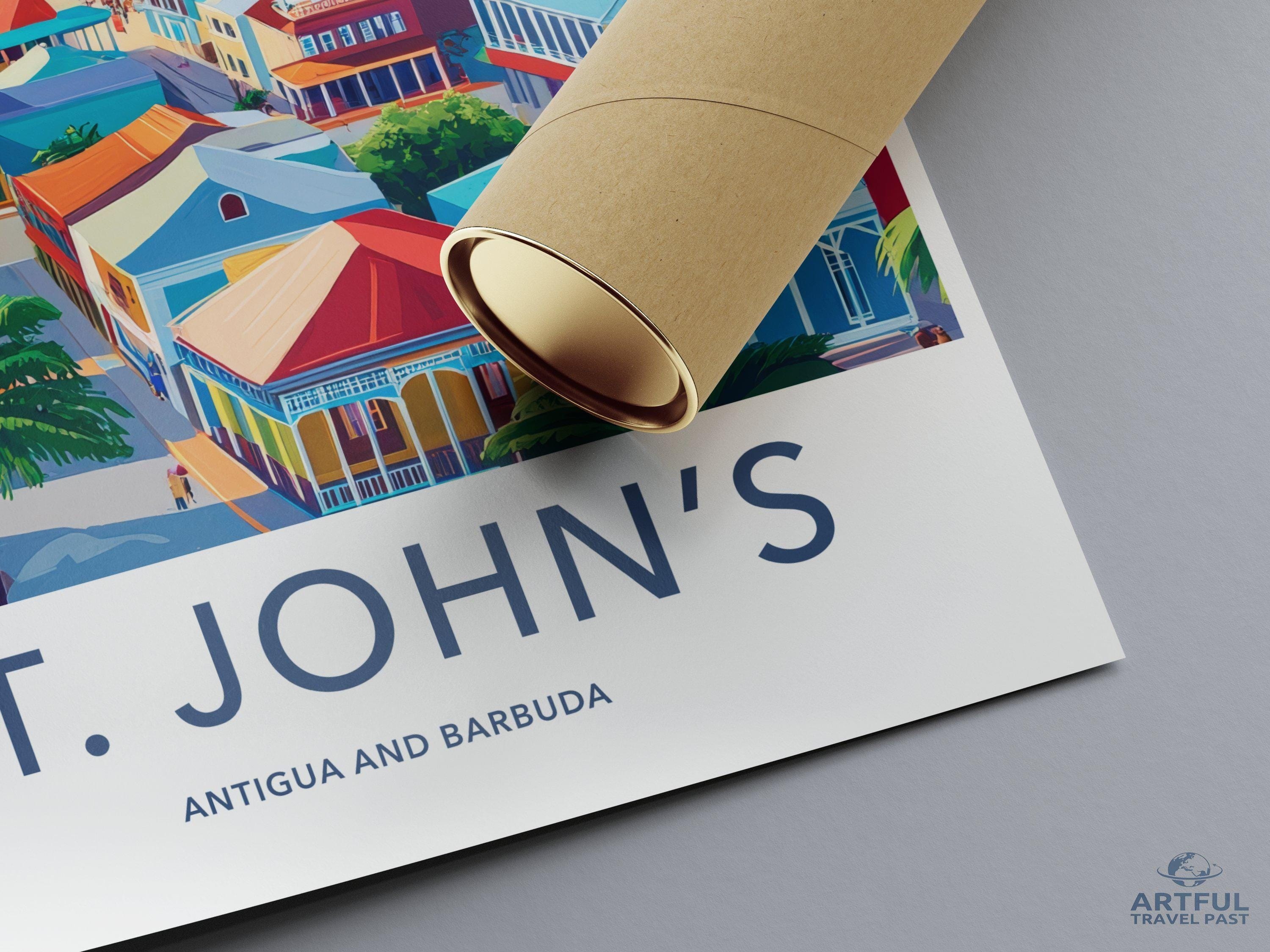 St. John’s Poster - Antigua and Barbuda Wall Art
