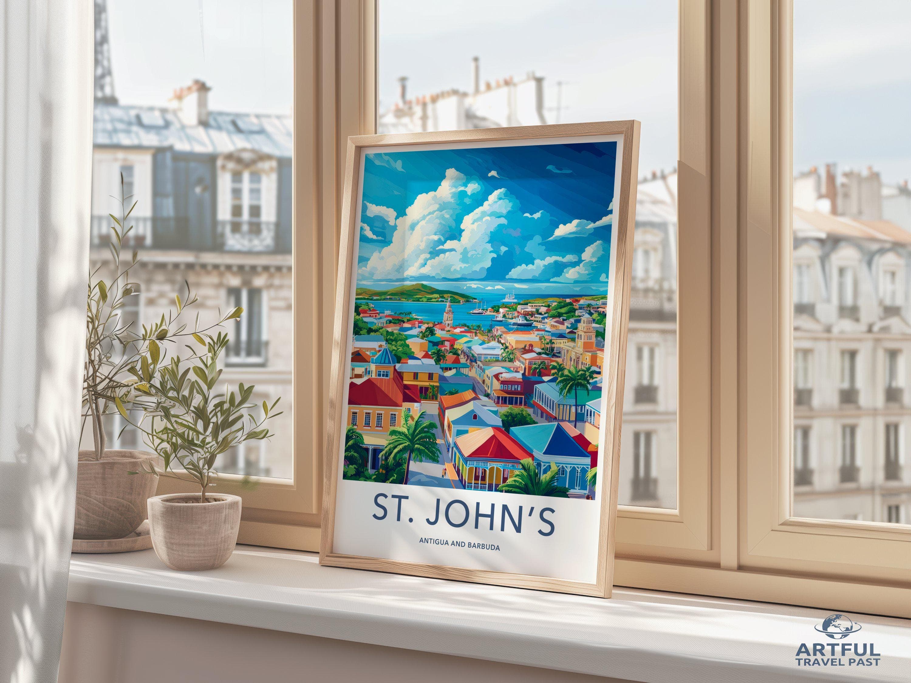 St. John’s Poster - Antigua and Barbuda Wall Art