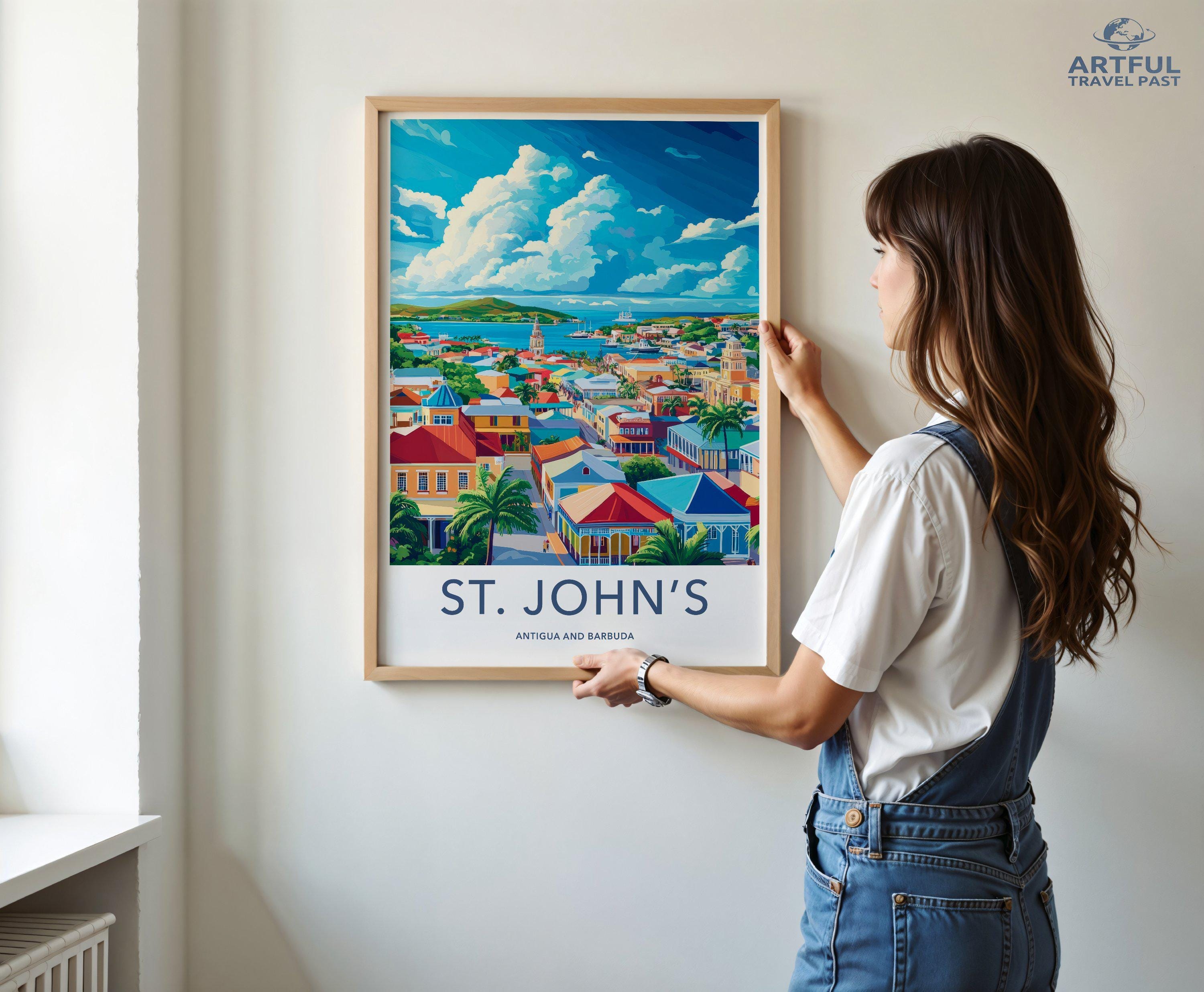St. John’s Poster - Antigua and Barbuda Wall Art