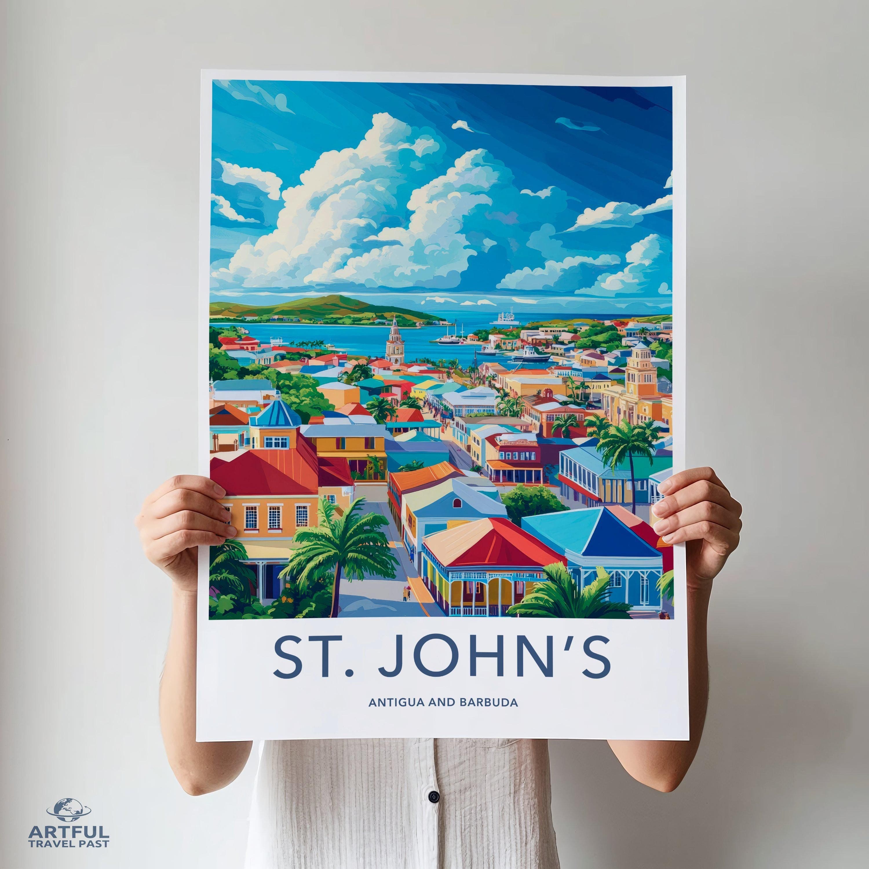 St. John’s Poster - Antigua and Barbuda Wall Art