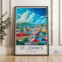 St. John’s Poster - Antigua and Barbuda Wall Art