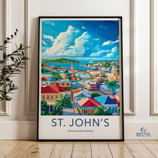 St. John’s Poster - Antigua and Barbuda Wall Art
