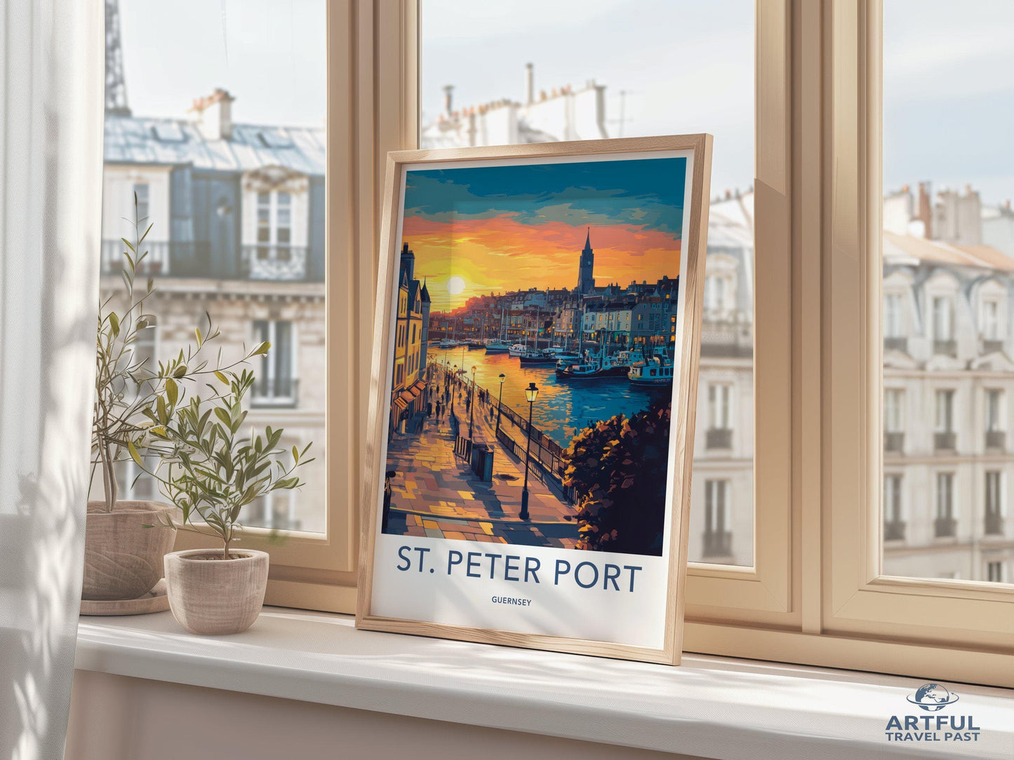 St. Peter Port Poster | Guernsey Wall Art | UK Decor