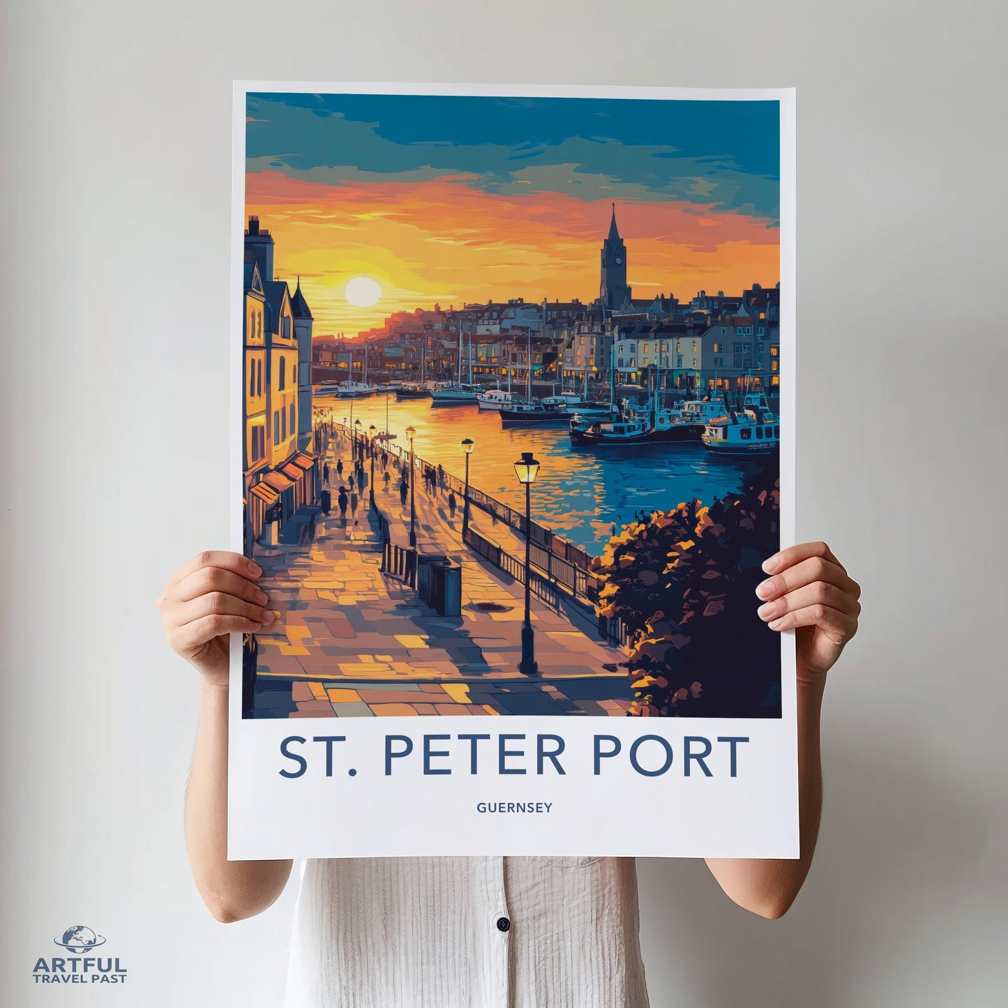 St. Peter Port Poster | Guernsey Wall Art | UK Decor