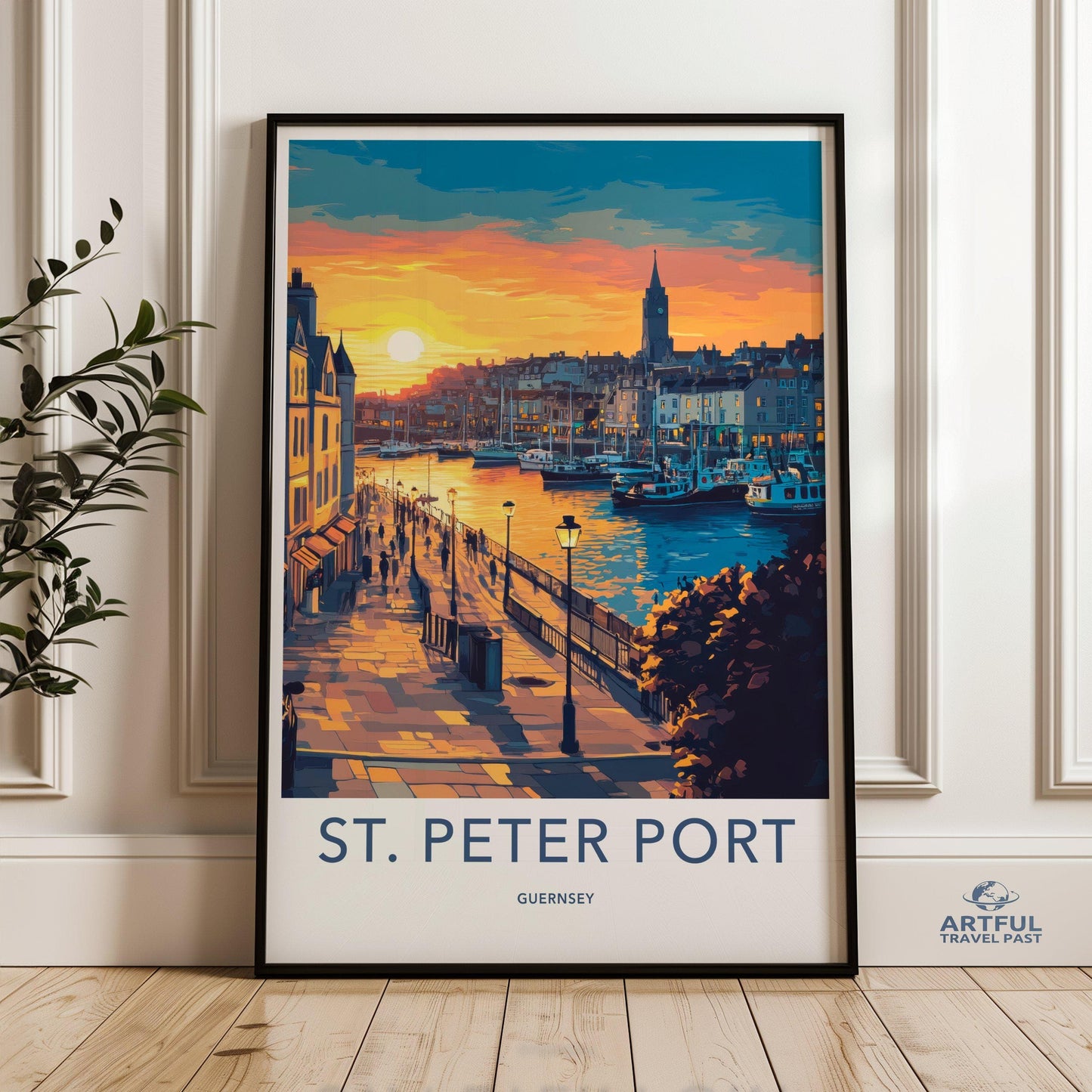 St. Peter Port Poster | Guernsey Wall Art | UK Decor