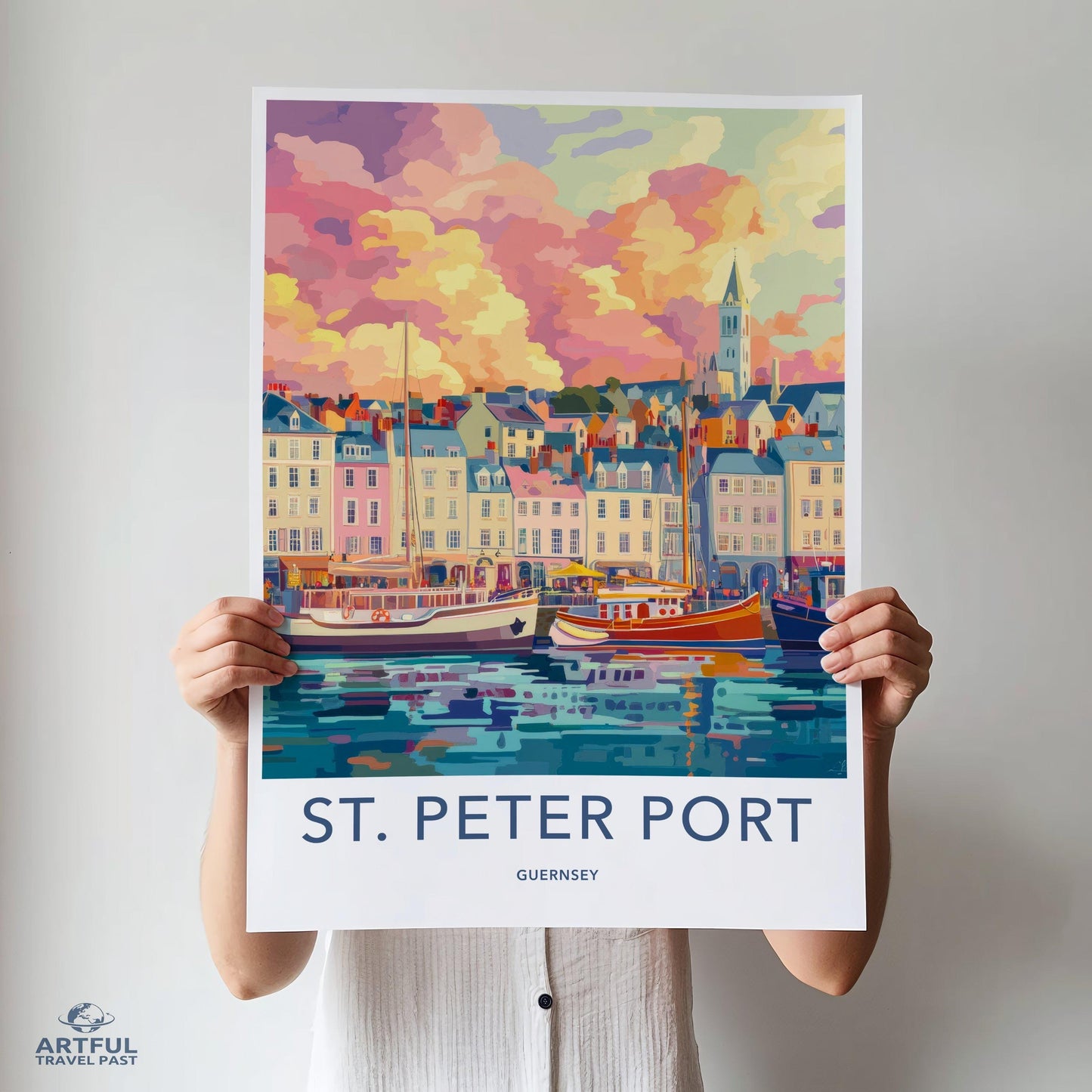 St. Peter Port Poster | Guernsey Wall Art | UK Decor