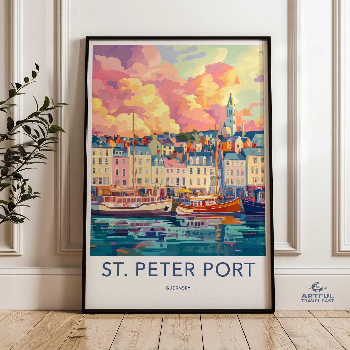 St. Peter Port Poster | Guernsey Wall Art | UK Decor