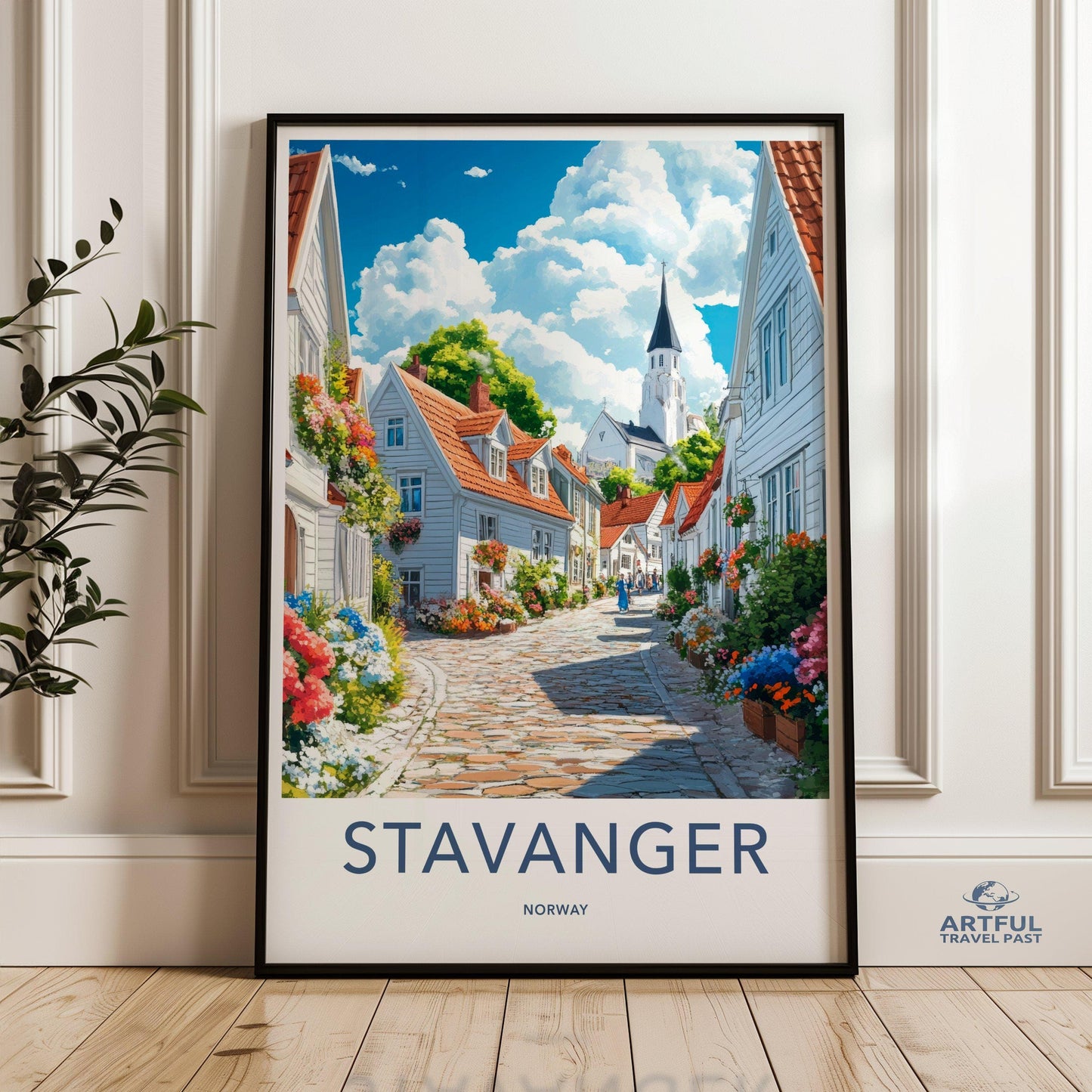 Stavanger Poster | Norway Wall Art | Scandinavia Decor
