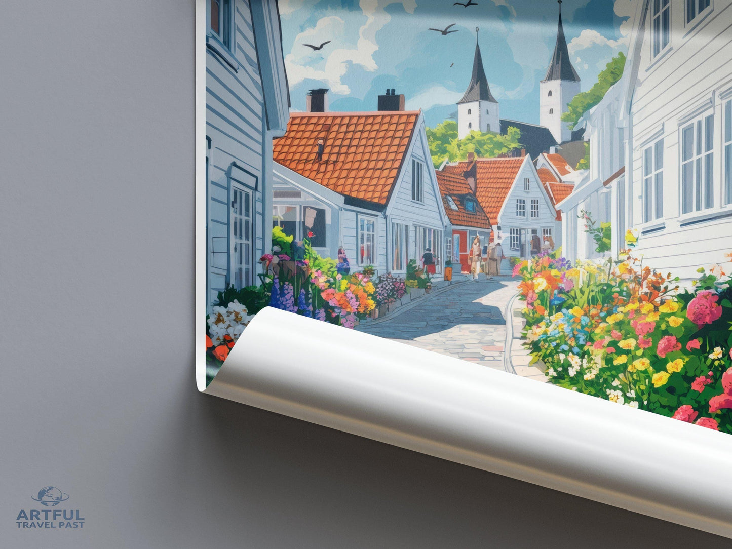 Stavanger Poster | Norway Wall Art | Scandinavia Decor