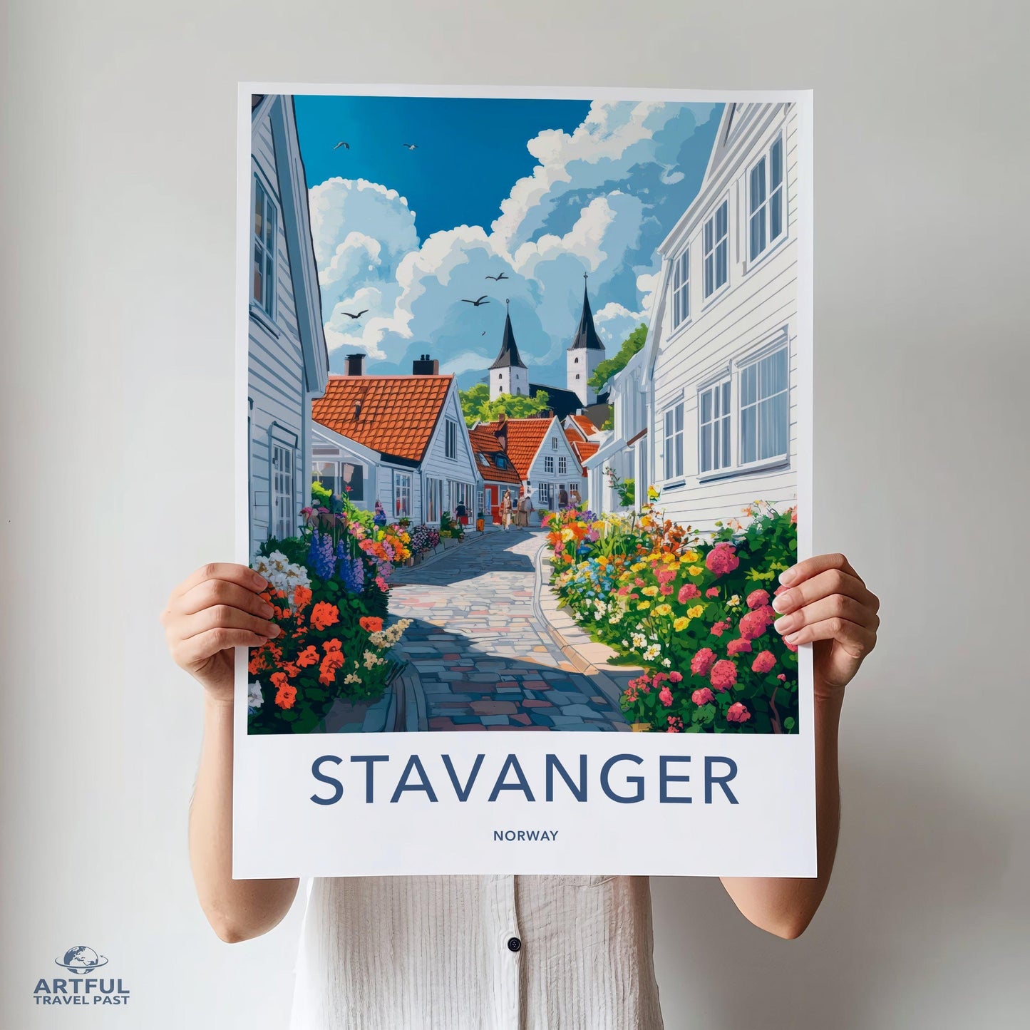Stavanger Poster | Norway Wall Art | Scandinavia Decor