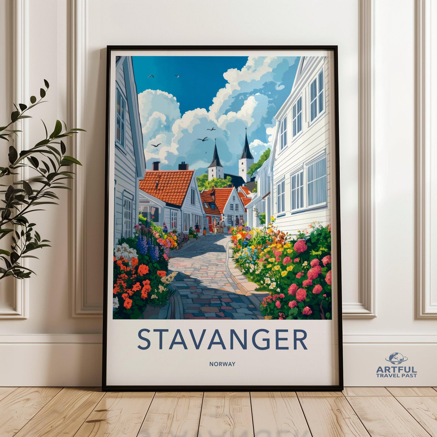Stavanger Poster | Norway Wall Art | Scandinavia Decor