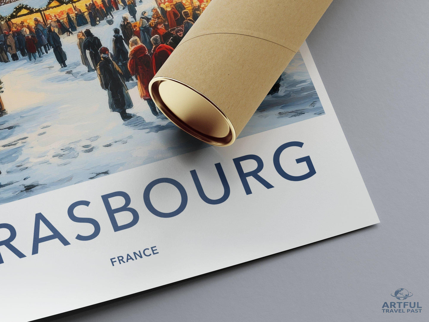 Strasbourg Christmas Market Poster | France Wall Art