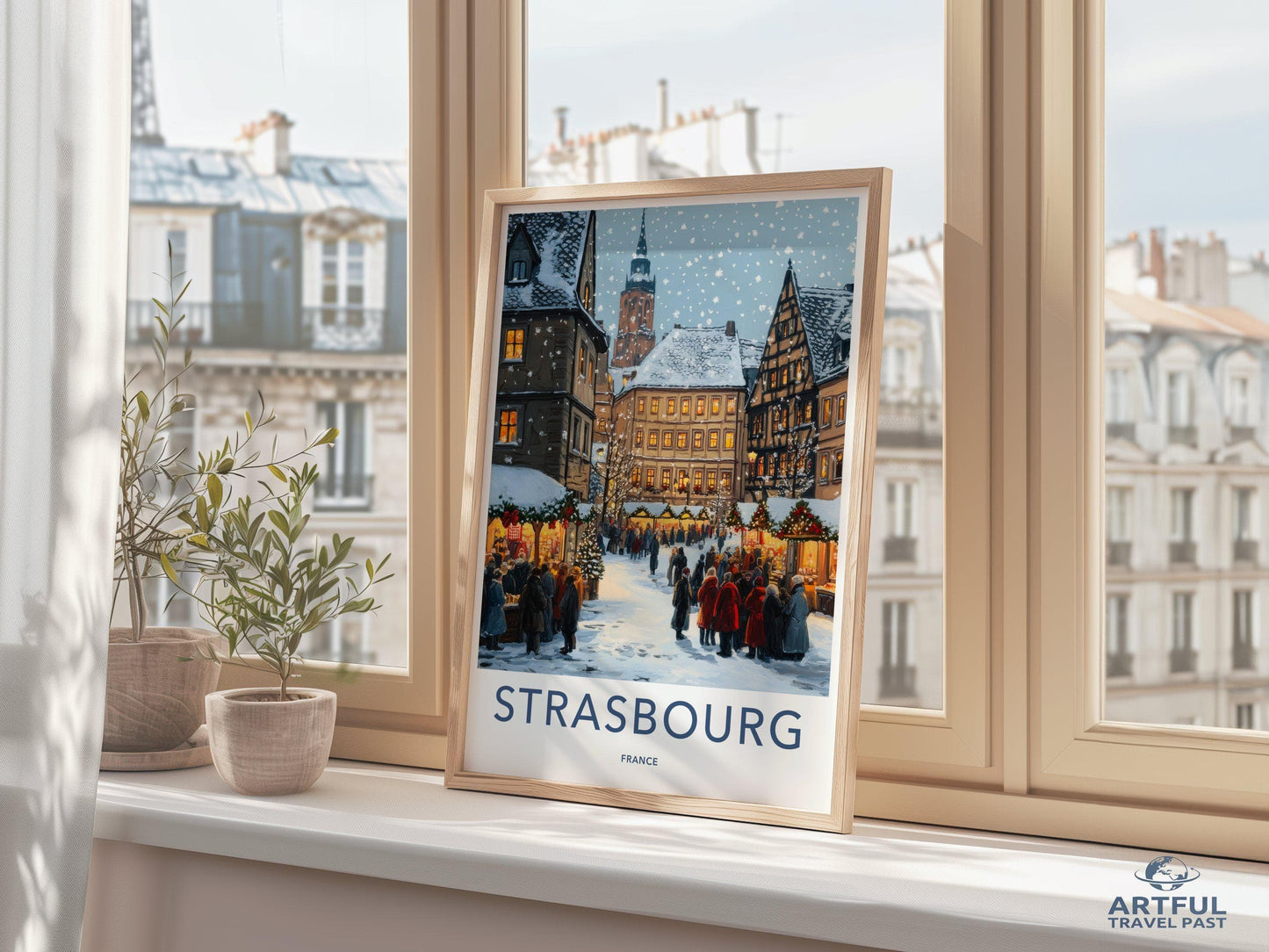 Strasbourg Christmas Market Poster | France Wall Art
