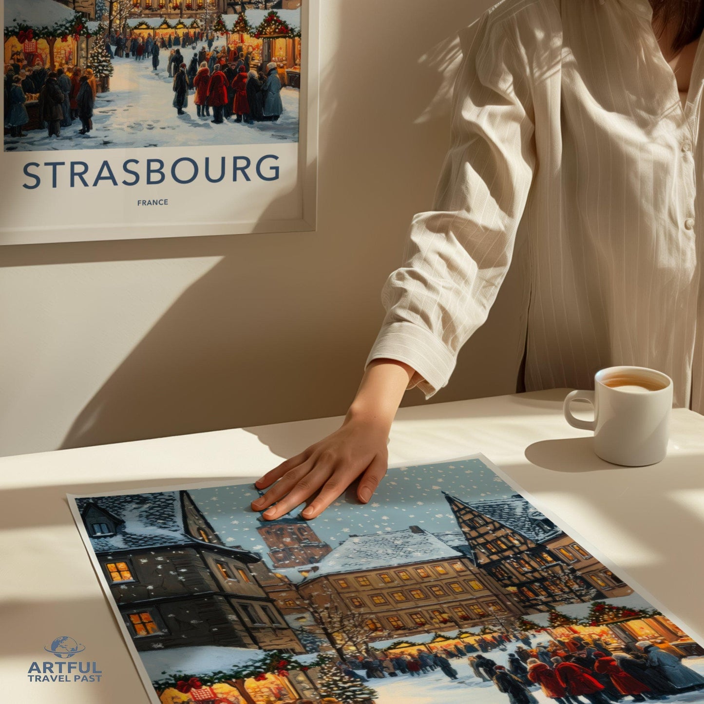 Strasbourg Christmas Market Poster | France Wall Art