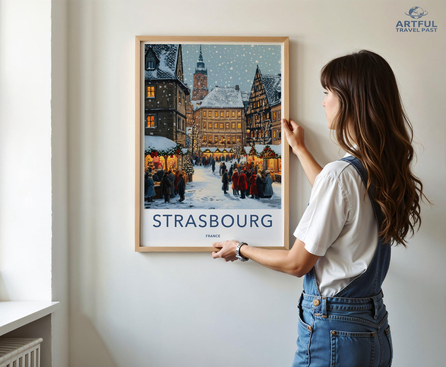 Strasbourg Christmas Market Poster | France Wall Art