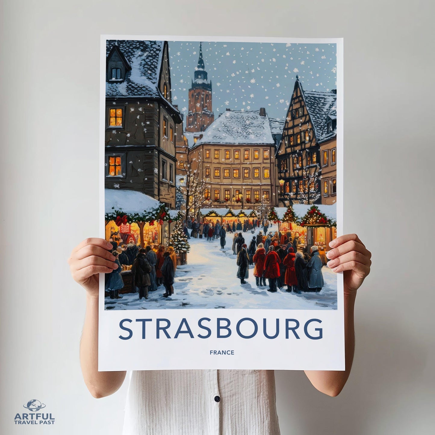 Strasbourg Christmas Market Poster | France Wall Art