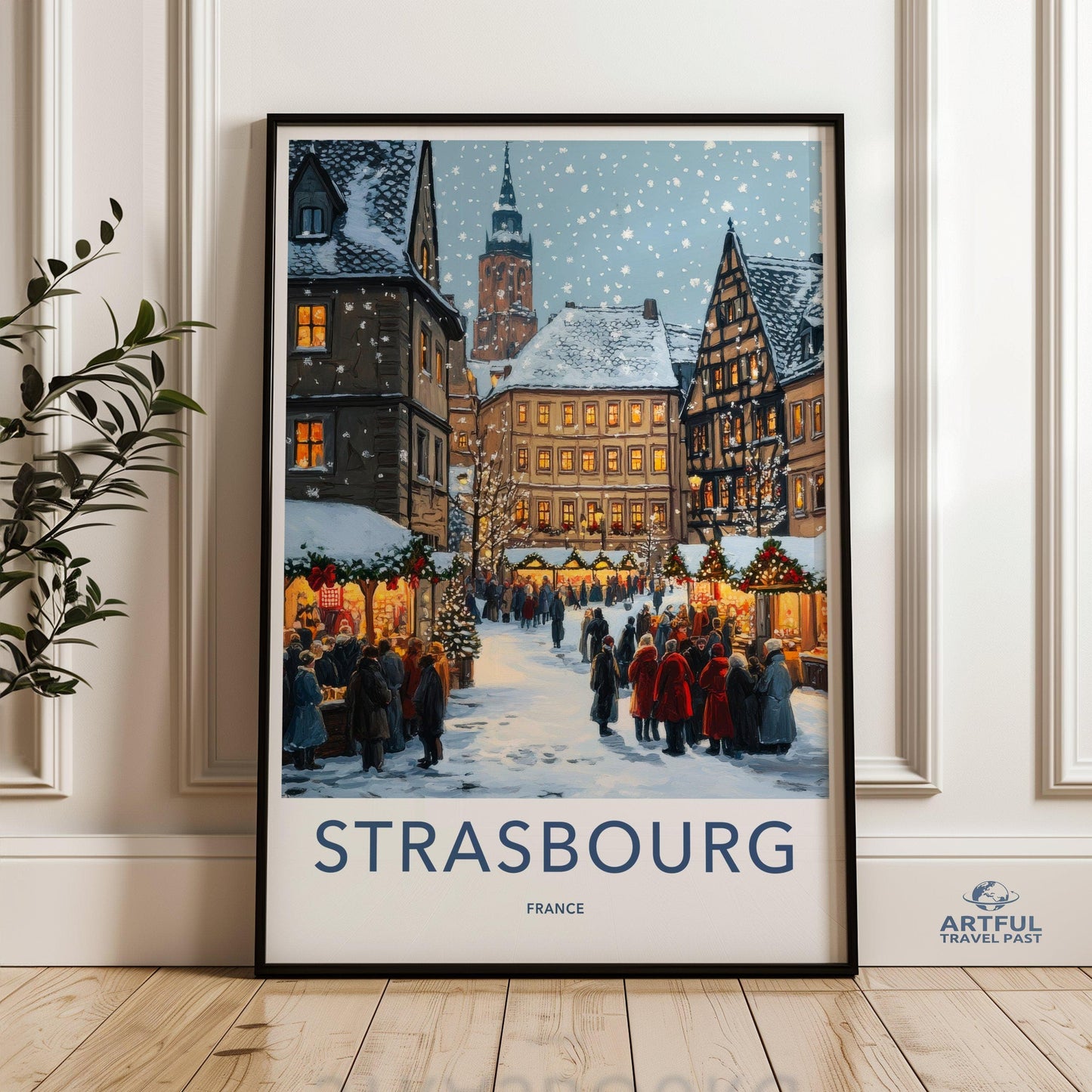Strasbourg Christmas Market Poster | France Wall Art