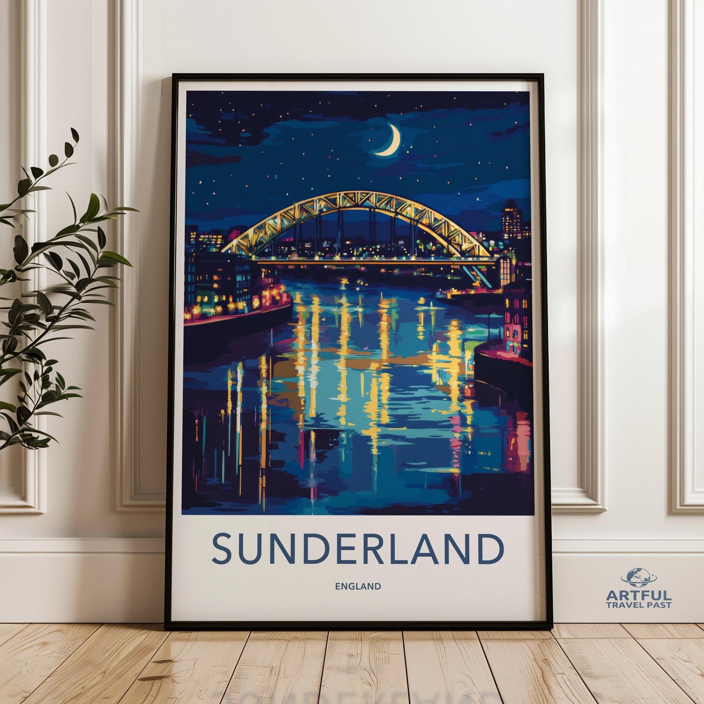 Sunderland Poster | England Wall Art | UK Decor