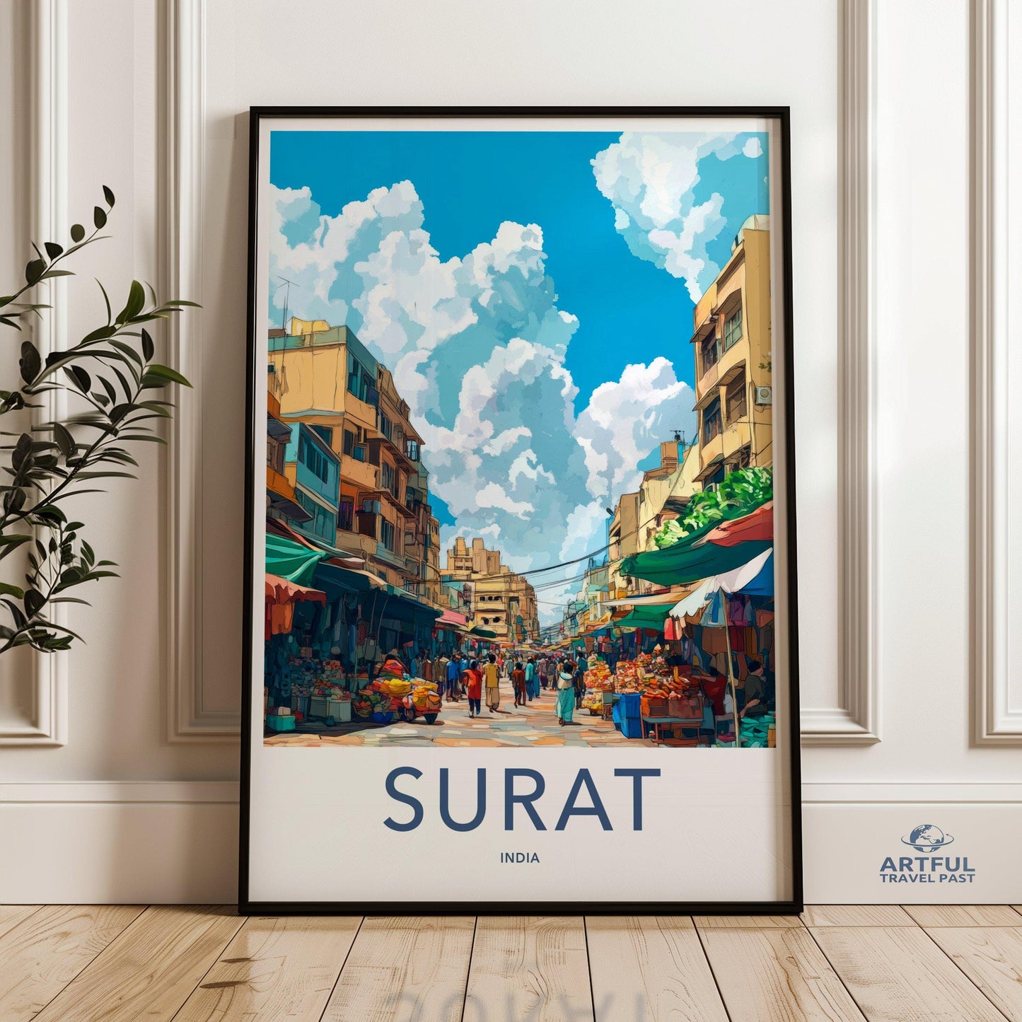 Surat Poster | Gujarat Wall Art | India Decor