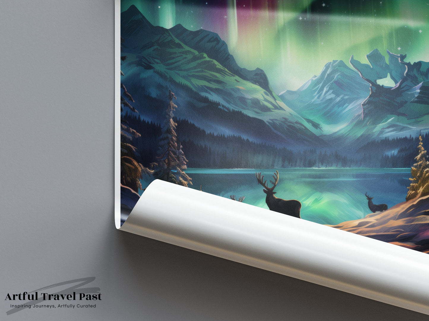 Svalbard Poster | Aurora Borealis Print | Norway Wall Art