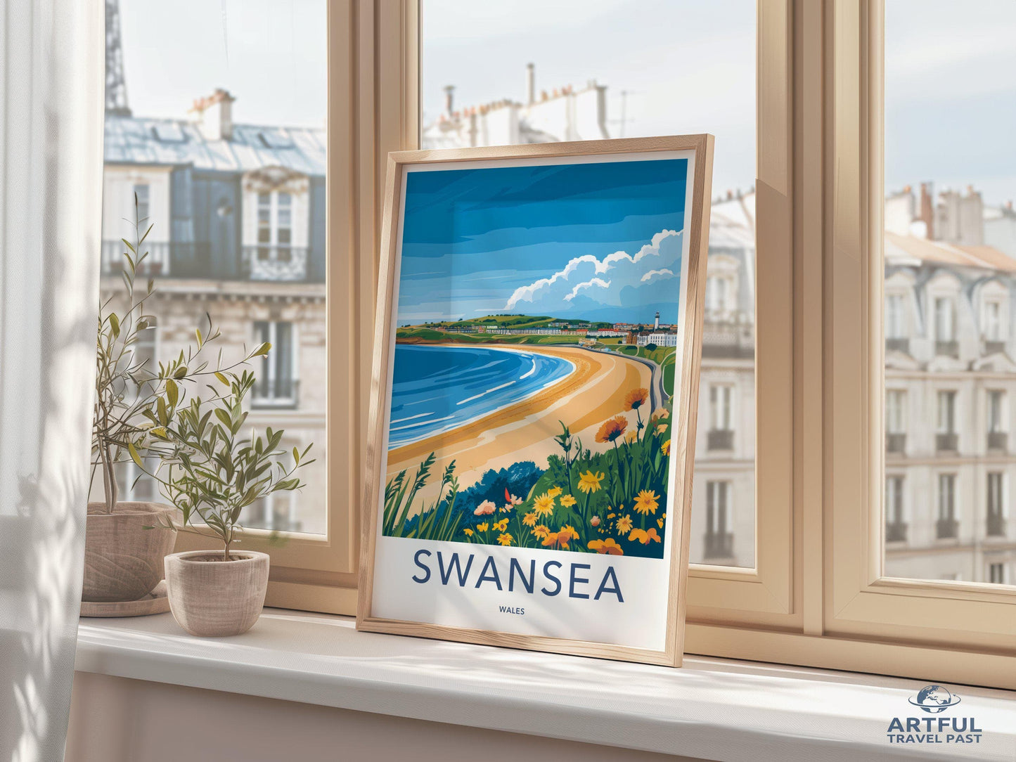 Swansea Poster - Wales Wall Art