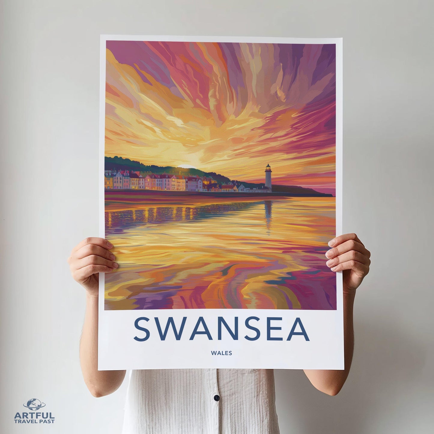 Swansea Poster | Wales Wall Art | UK Decor