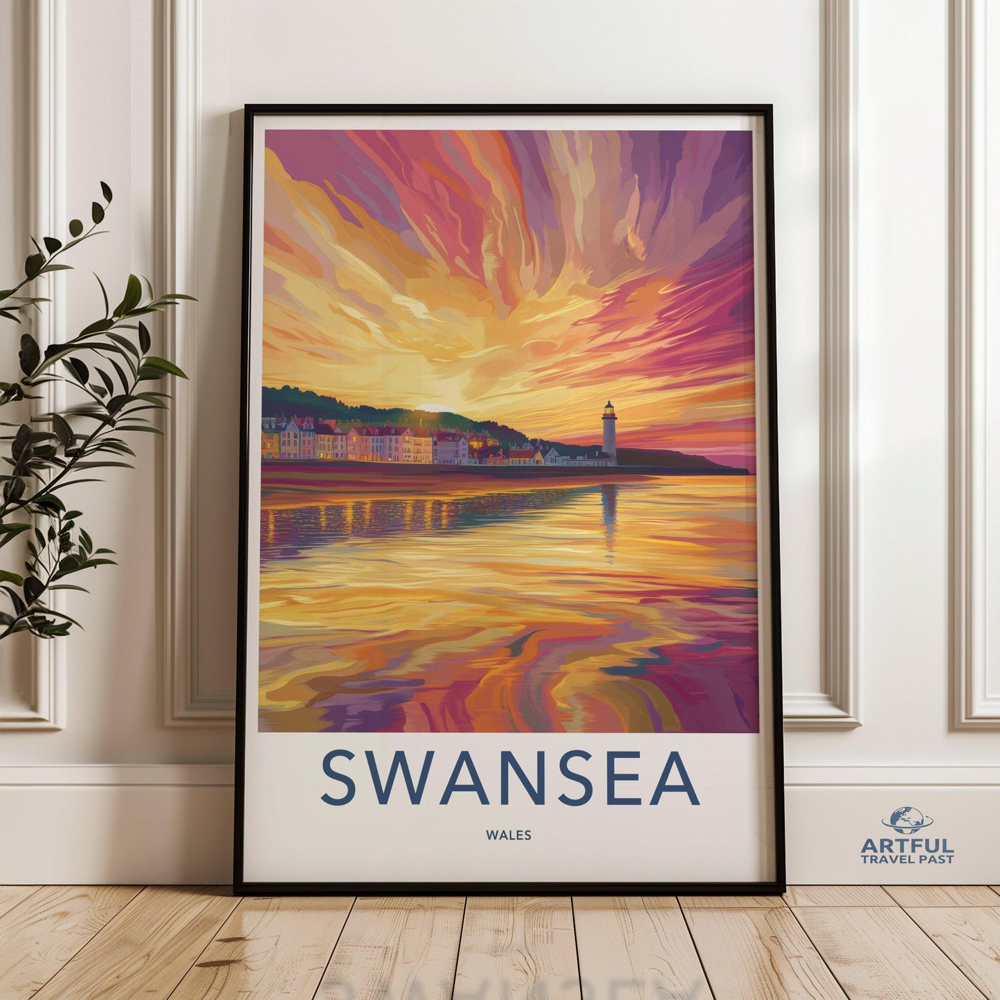 Swansea Poster | Wales Wall Art | UK Decor