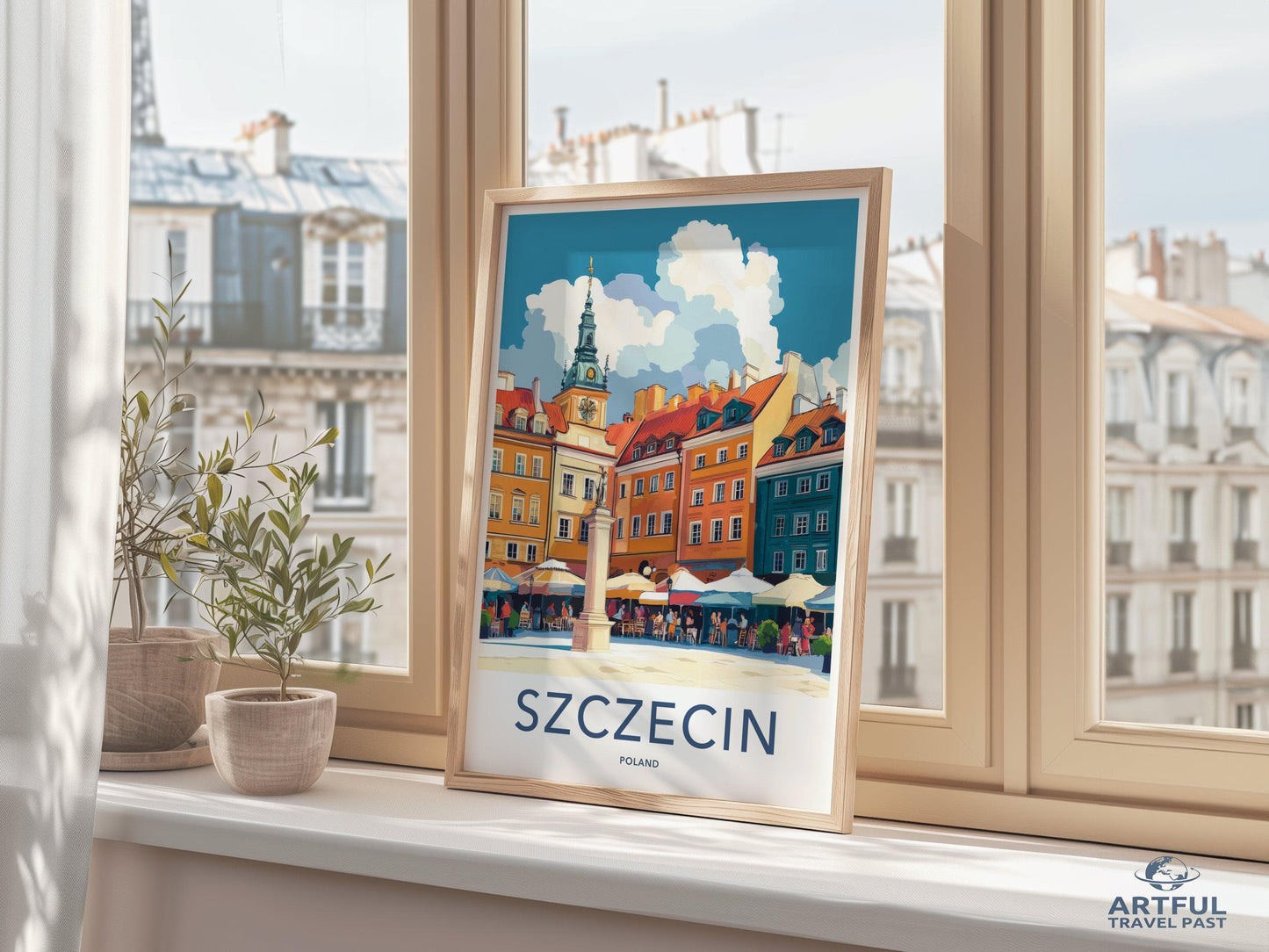 Szczecin Poster | Poland Wall Art | Eastern Europe Art