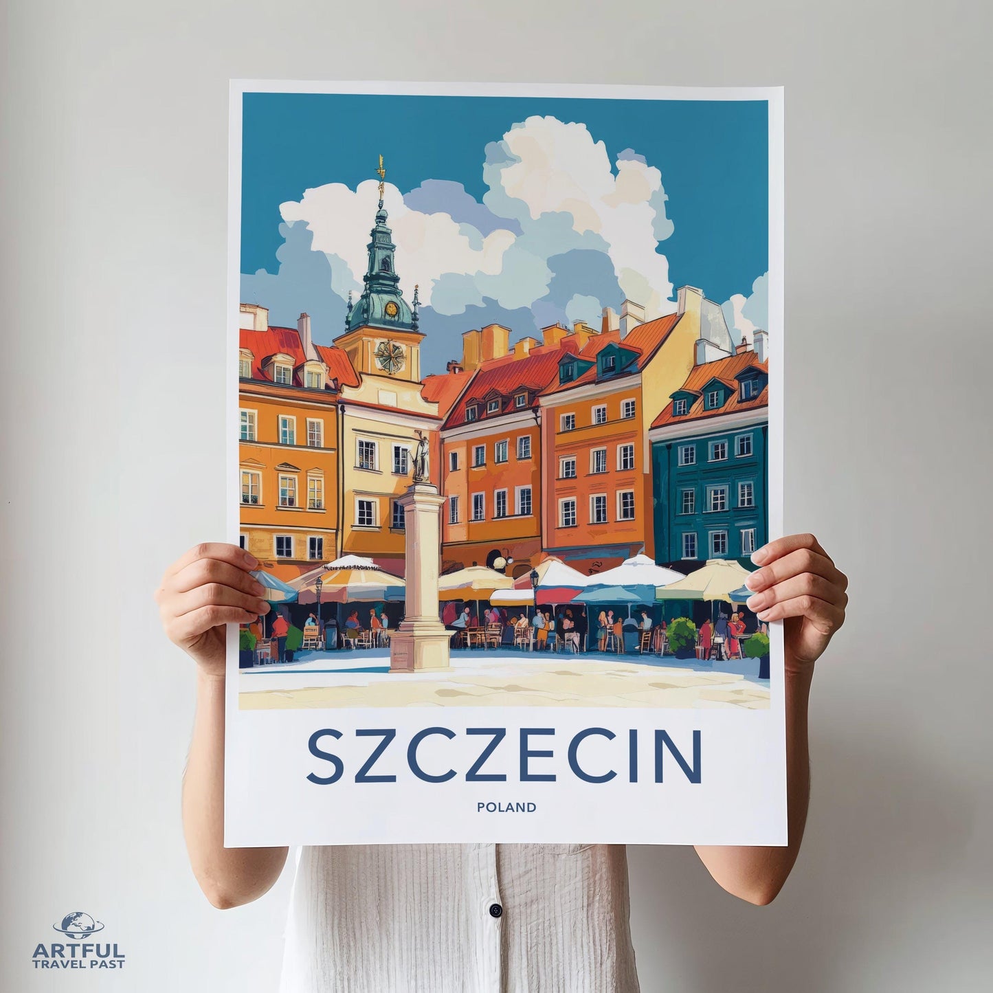 Szczecin Poster | Poland Wall Art | Eastern Europe Art