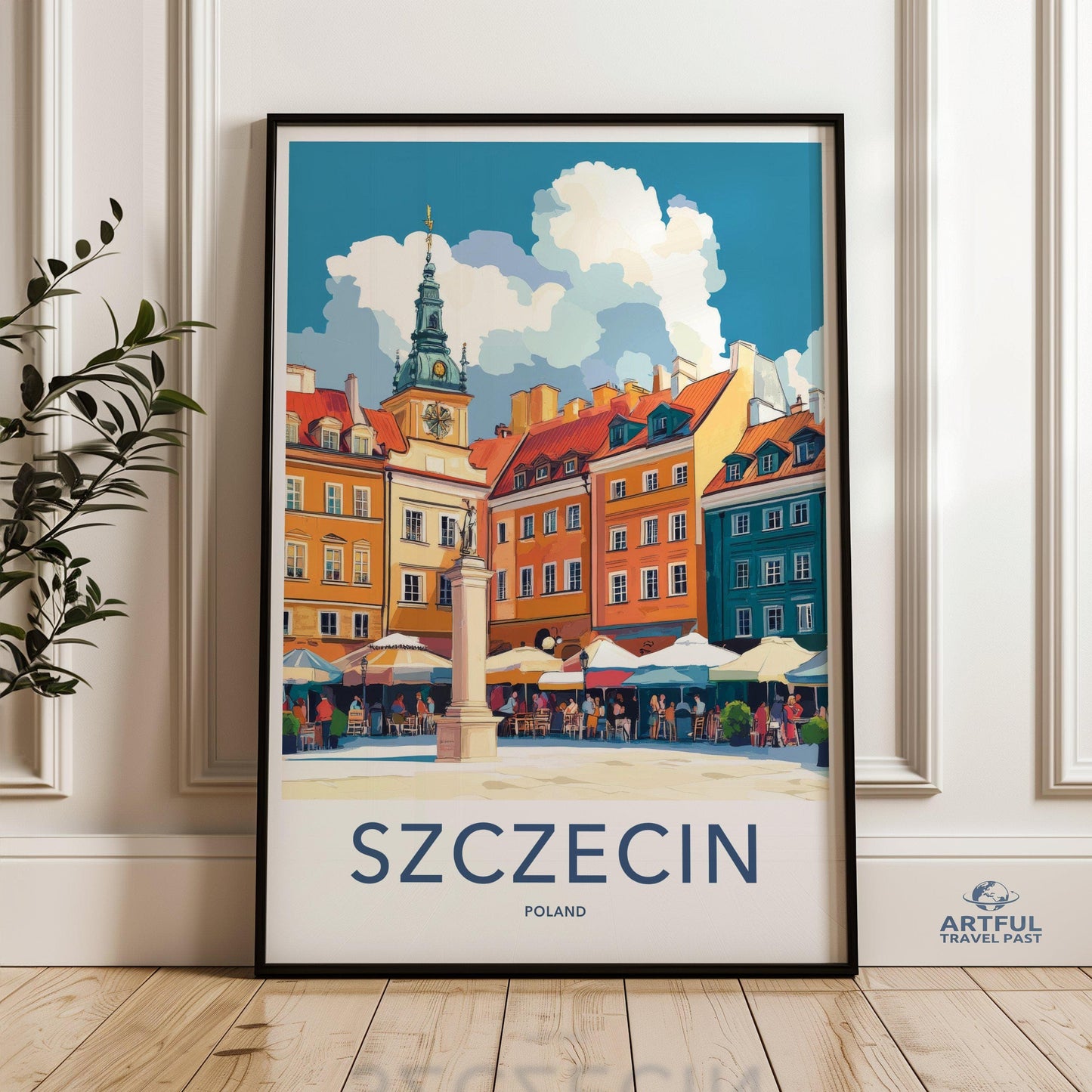 Szczecin Poster | Poland Wall Art | Eastern Europe Art