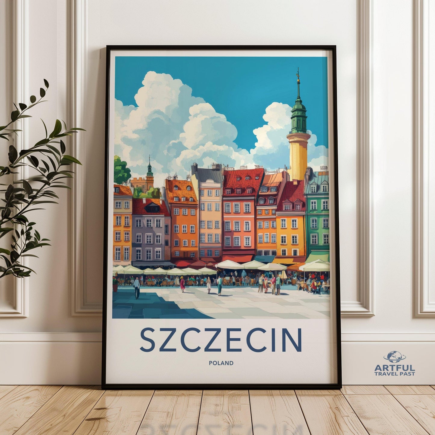 Szczecin Poster | Poland Wall Art | Europe Decor