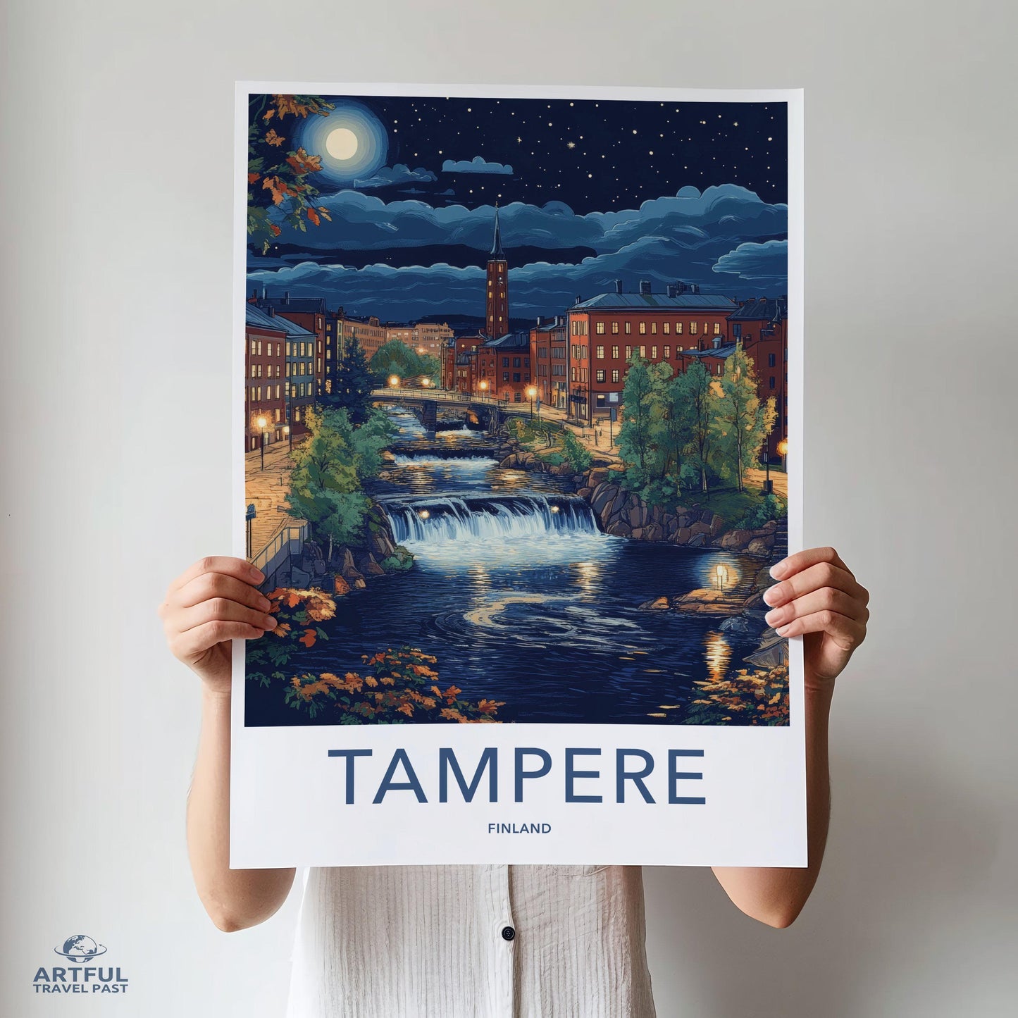 Tampere Poster | Finland Wall Art | Scandinavia Decor