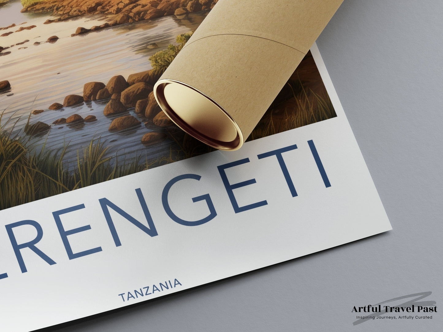 Tanzania Poster | Elephant Herd | Africa Wall Art