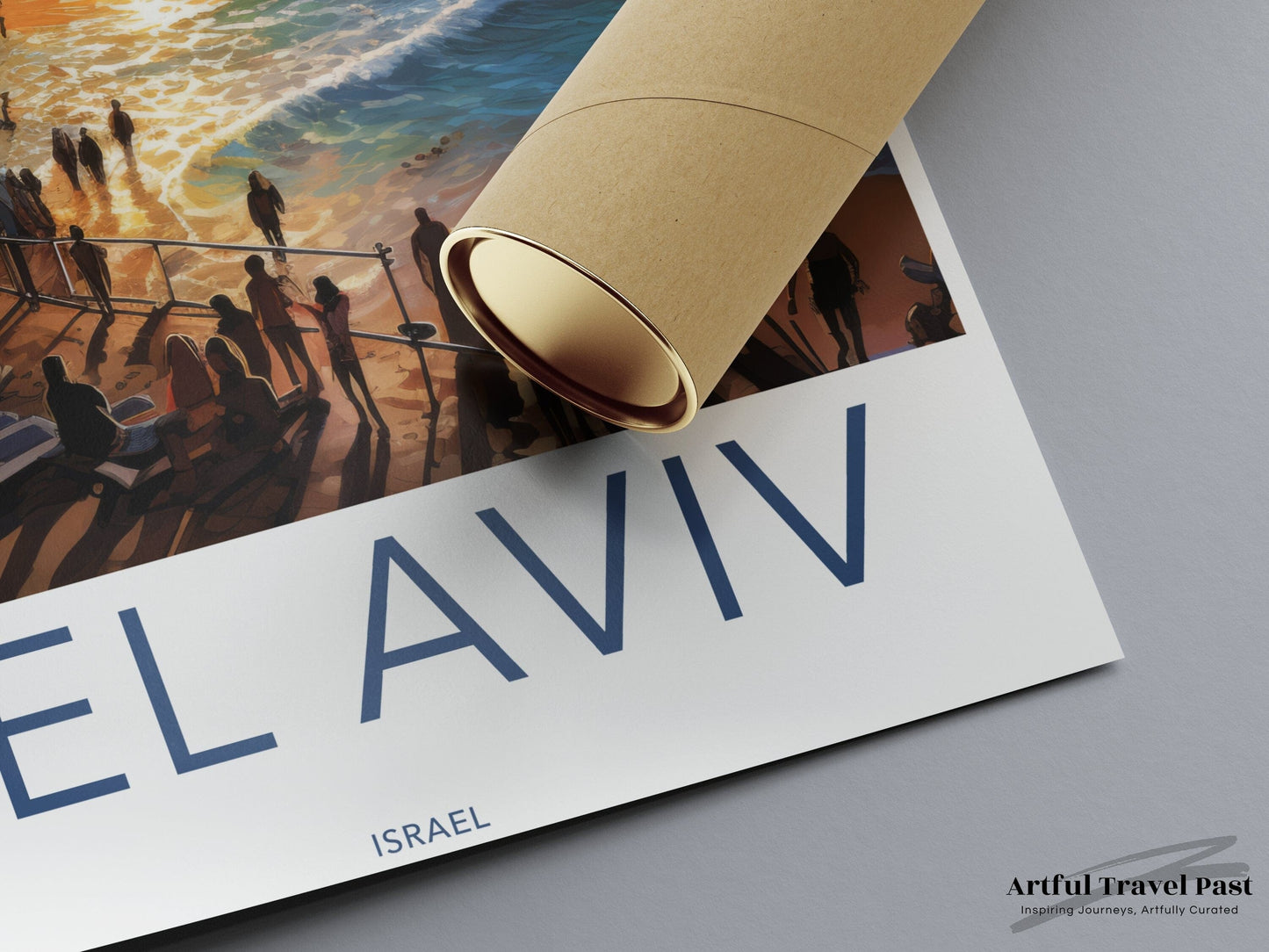 Tel Aviv Poster | Sunset Hanukkah | Israel Wall Art