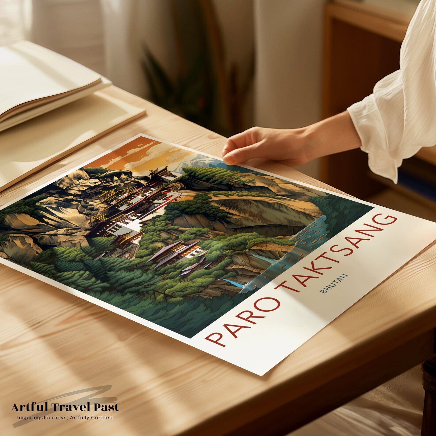 Tiger’s Nest Monastery Poster | Bhutan Asia Wall Art