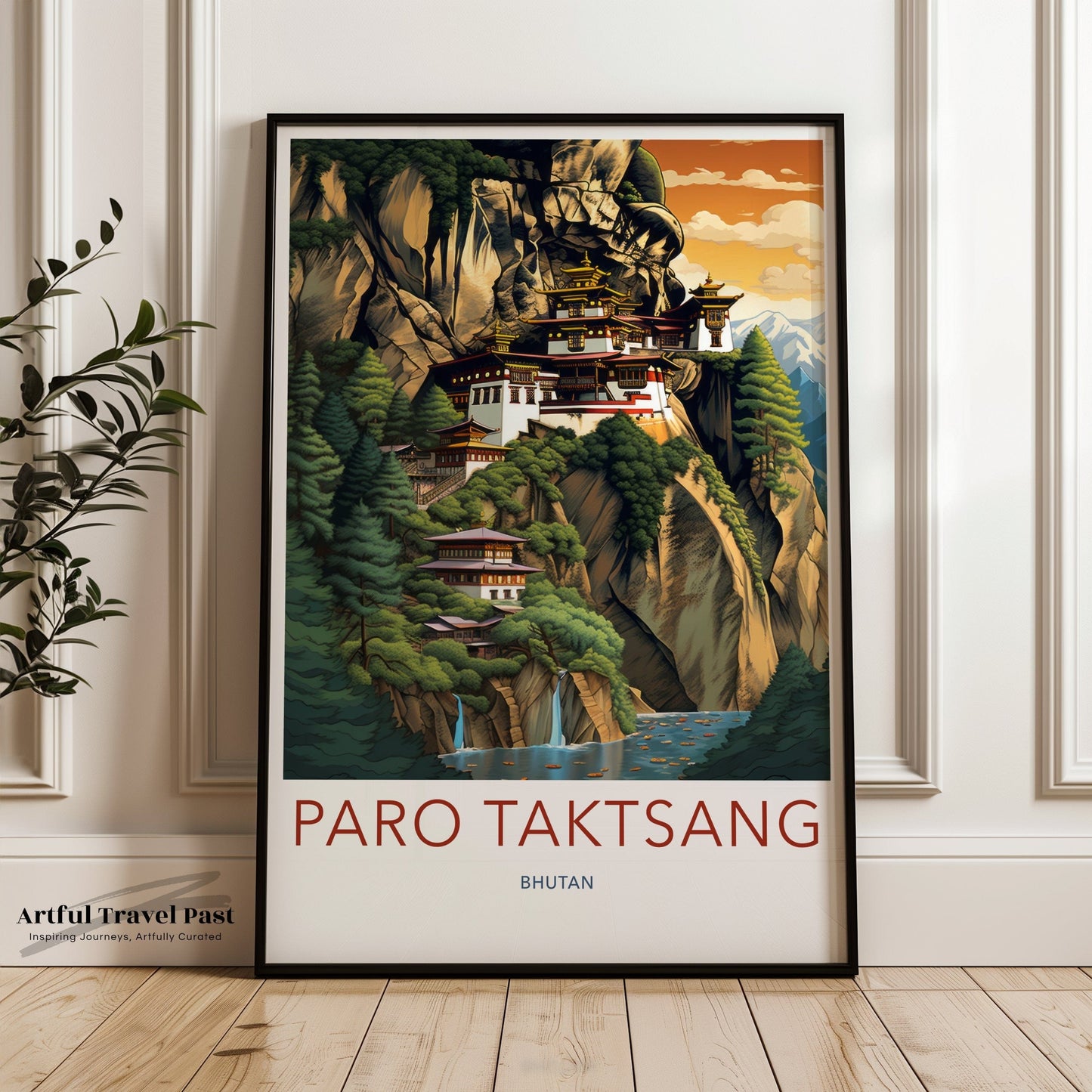 Tiger’s Nest Monastery Poster | Bhutan Asia Wall Art