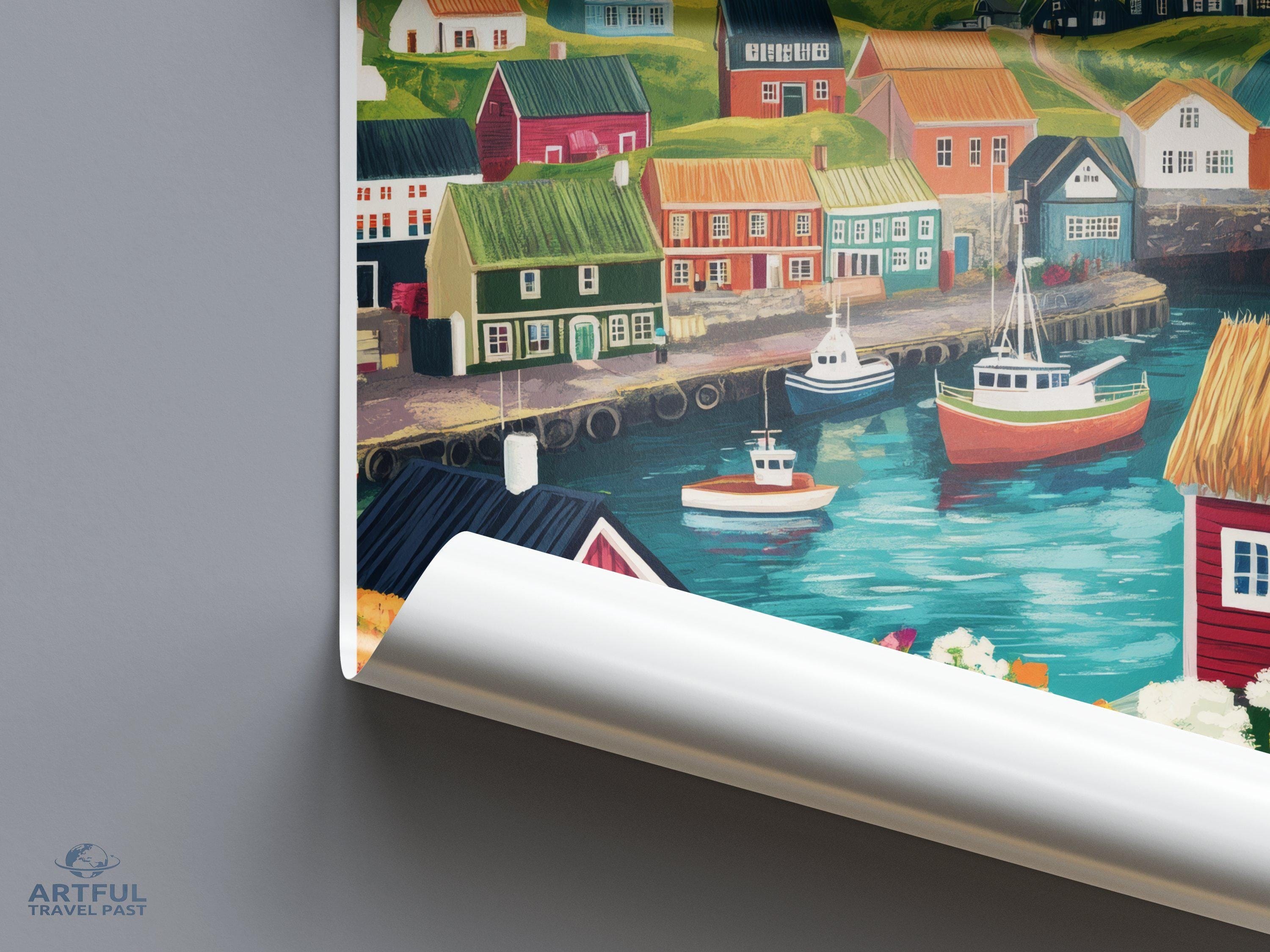 Tórshavn Poster - Faroe Islands Wall Art