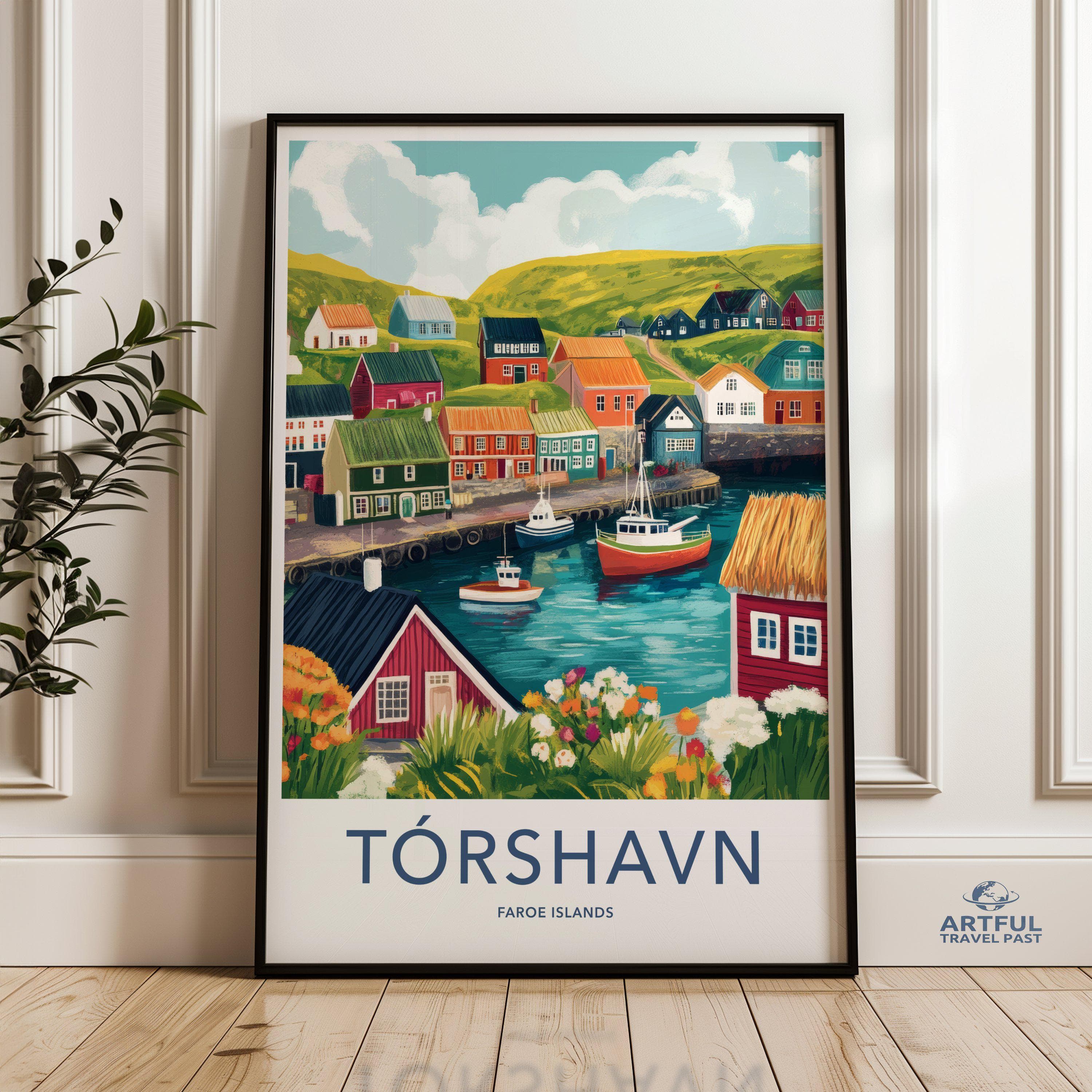 Tórshavn Poster - Faroe Islands Wall Art