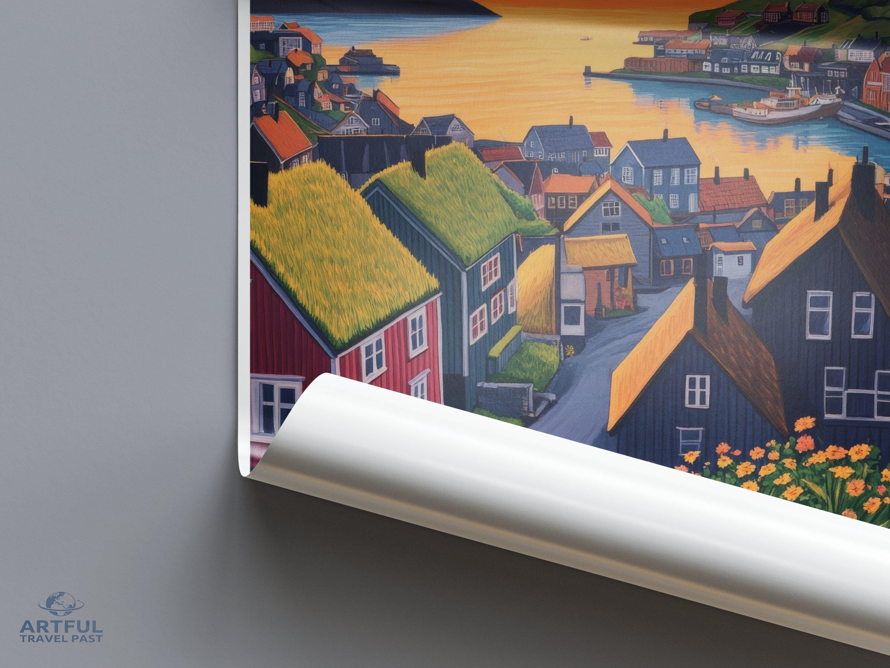 Tórshavn Poster - Faroe Islands Wall Art