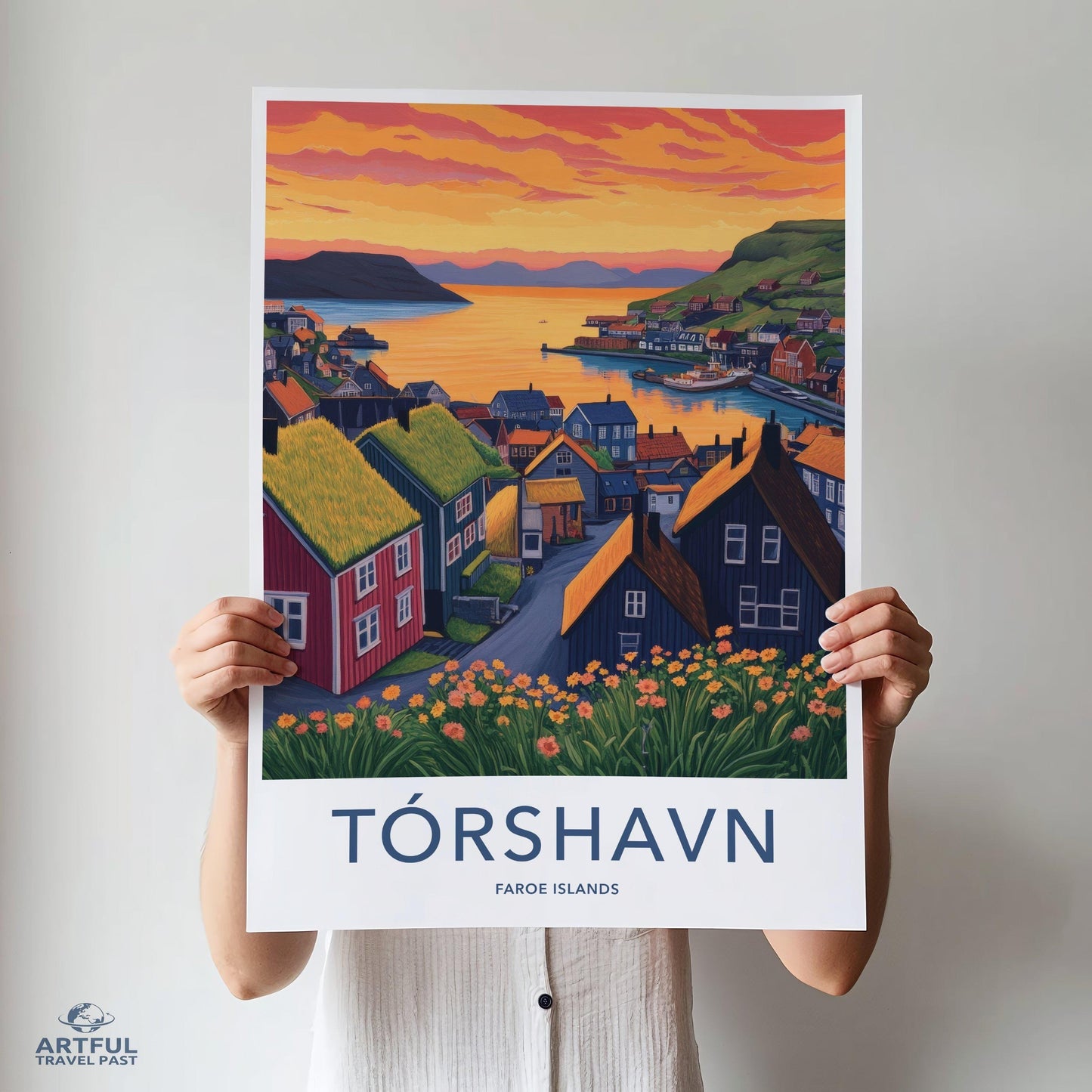 Tórshavn Poster - Faroe Islands Wall Art