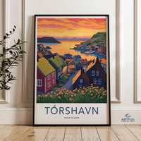 Tórshavn Poster - Faroe Islands Wall Art