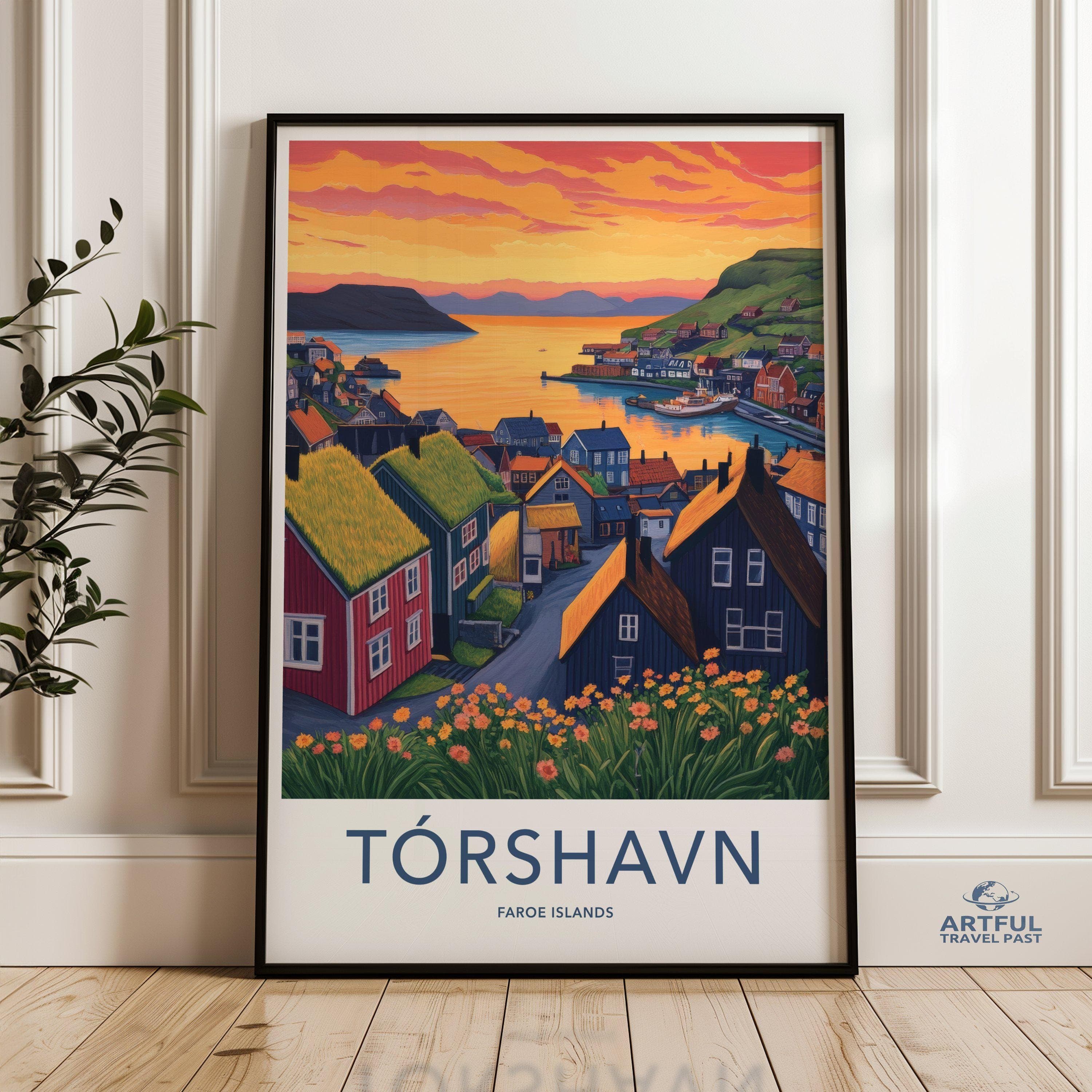 Tórshavn Poster - Faroe Islands Wall Art