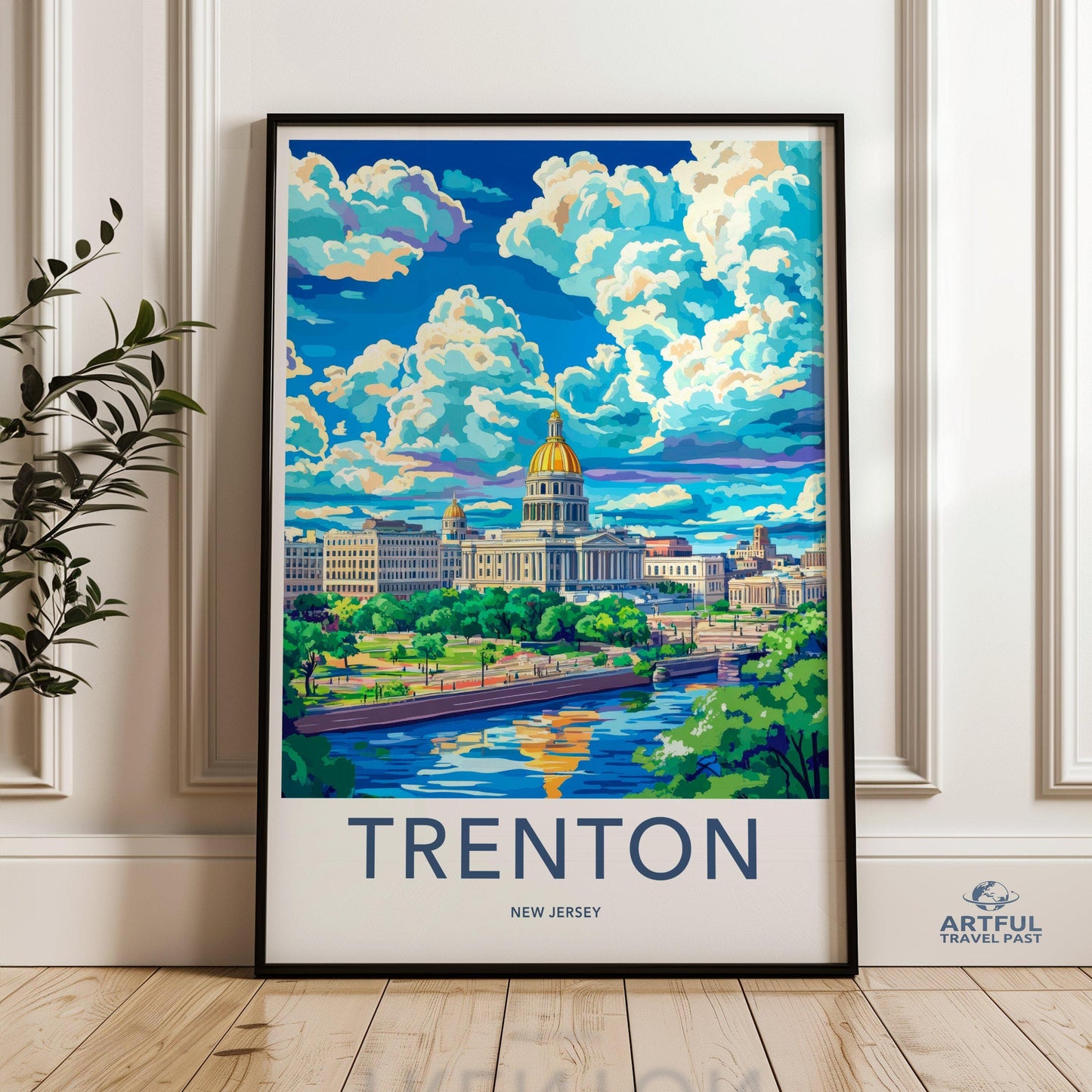Trenton Poster | New Jersey Wall Art | America Decor