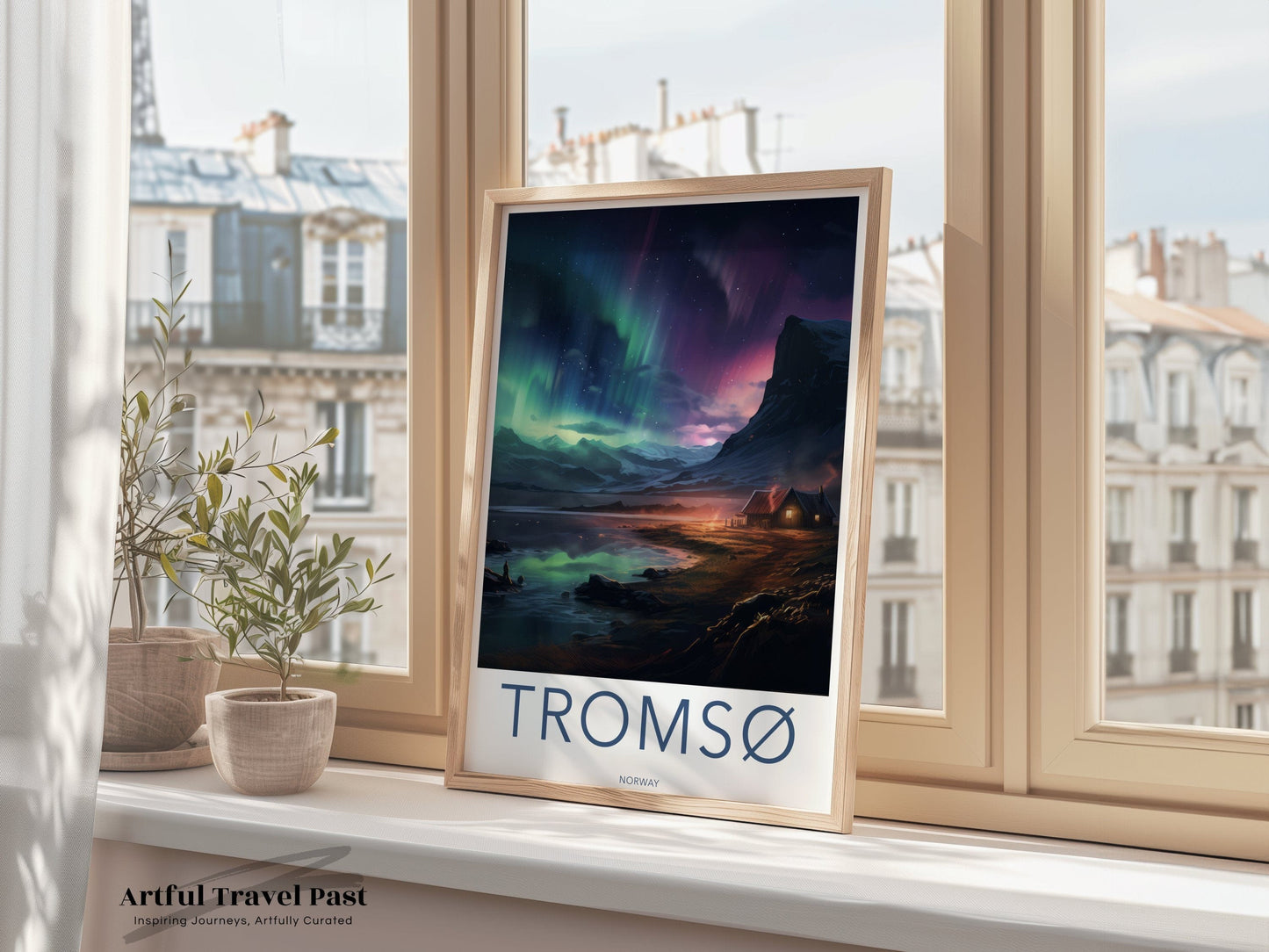 Tromsø Poster | Nordic Aurora Borealis | Norway Wall Art